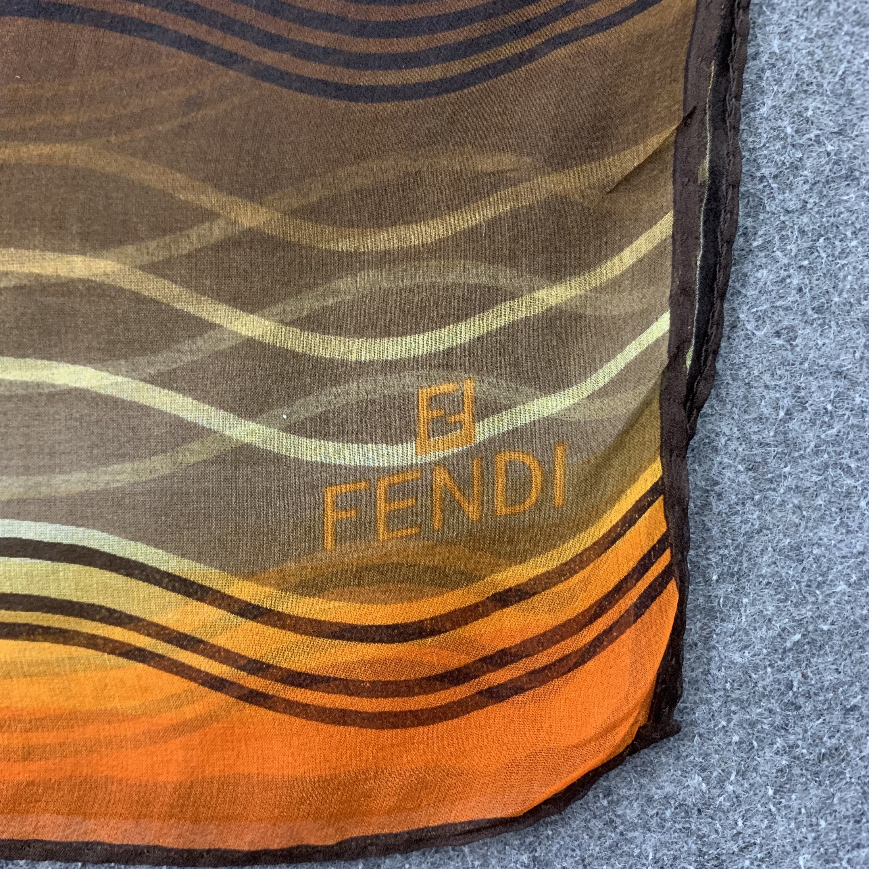 Fendi Fendi Scarf Silk Muffler Neck Wrap Stole BL9334 Size ONE SIZE - 5 Thumbnail