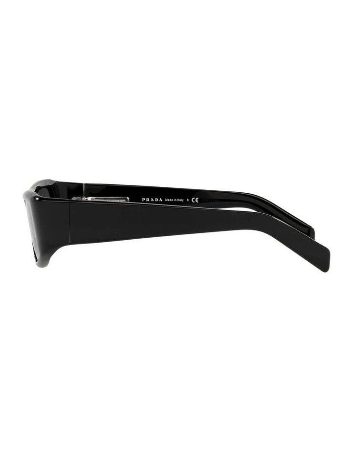 Prada Prada Wrap Rectangle Sunglasses – Black Size ONE SIZE - 3 Thumbnail