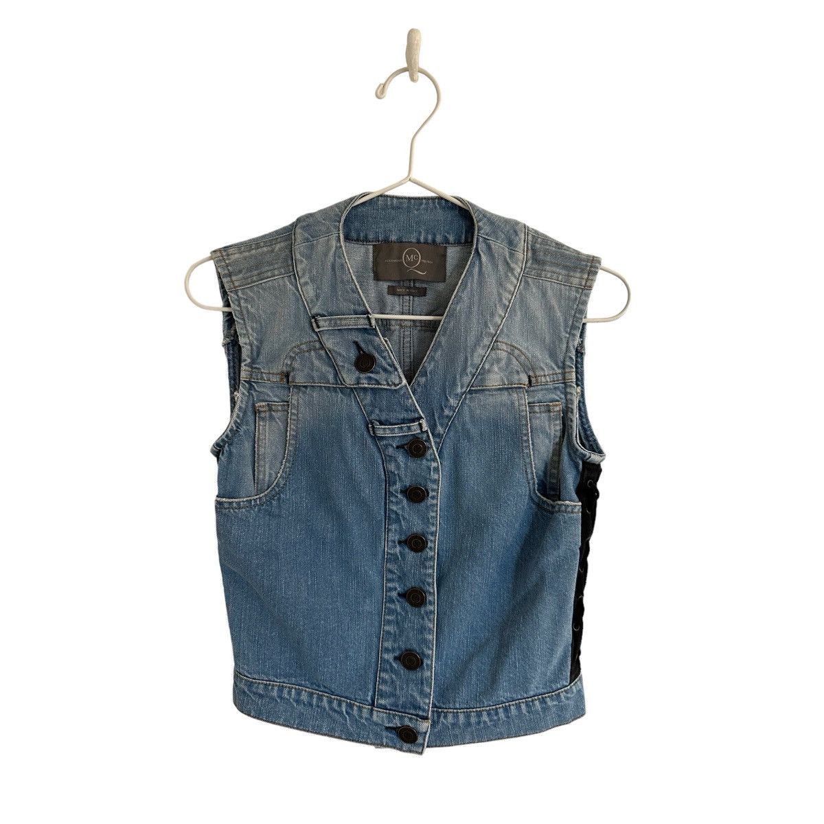 image of Mcq Denim Vest Small in Blue, Women's