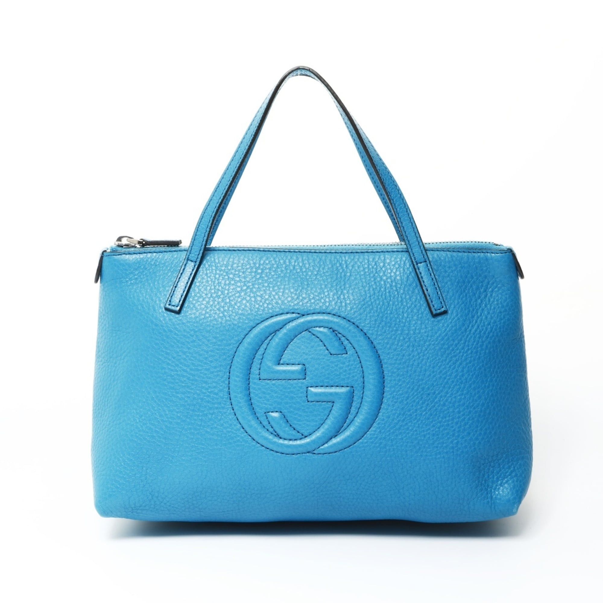 Gucci Gucci Soho Leather Handbag in Blue Size ONE SIZE - 1 Thumbnail