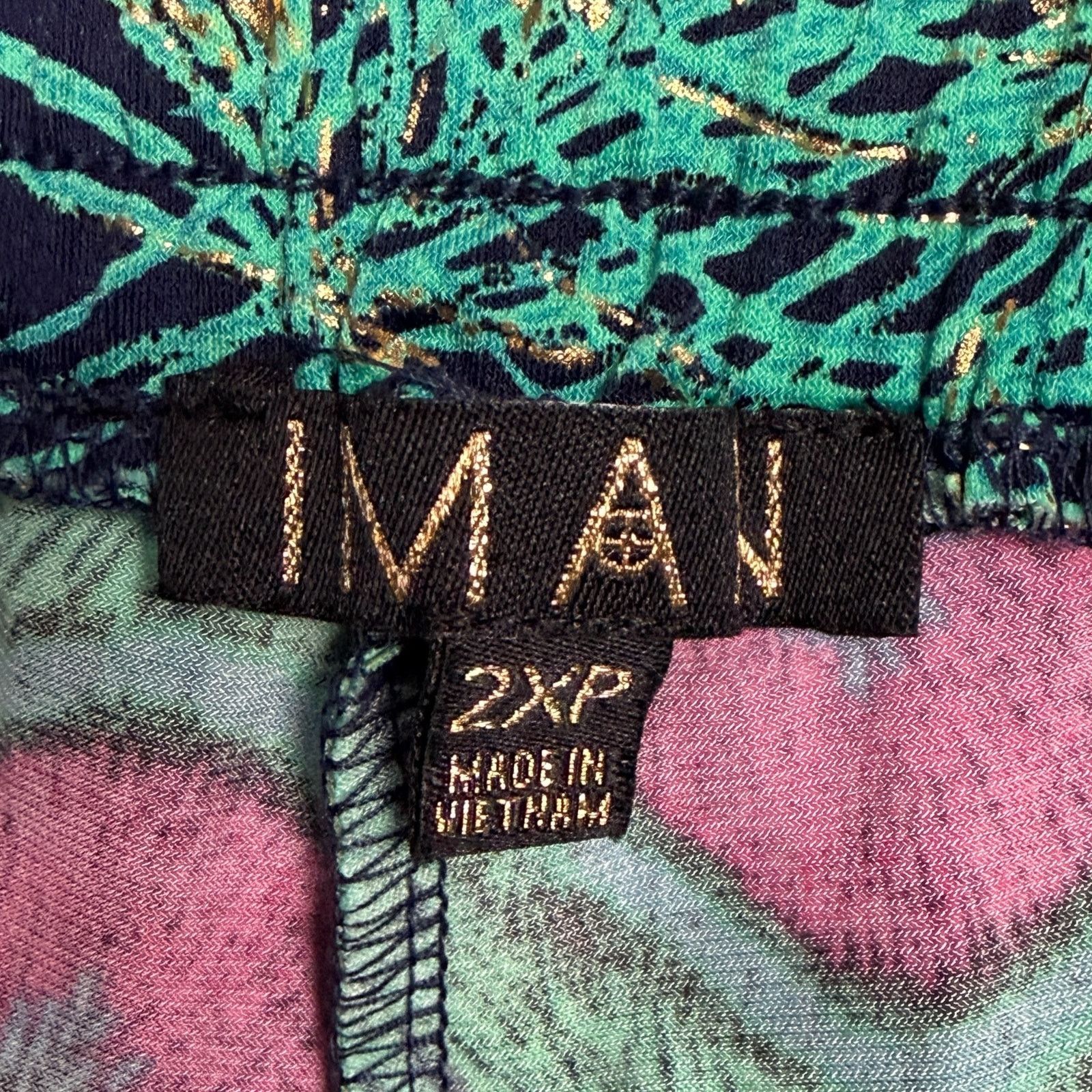 Other Iman Global Chic 2XP Peacock Pull-On Pants Petite Plus NWT Size 42" / US 20 - 7 Thumbnail
