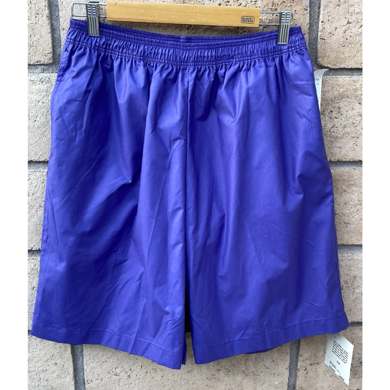Catalina VINTAGE Catalina Purple Swim Shorts L Mens NOS 80s 90s Blue-Violet Lined Cotton Nylon Polyester Blended Fabric Swim Bottom Set Size US 33 - 2 Thumbnail
