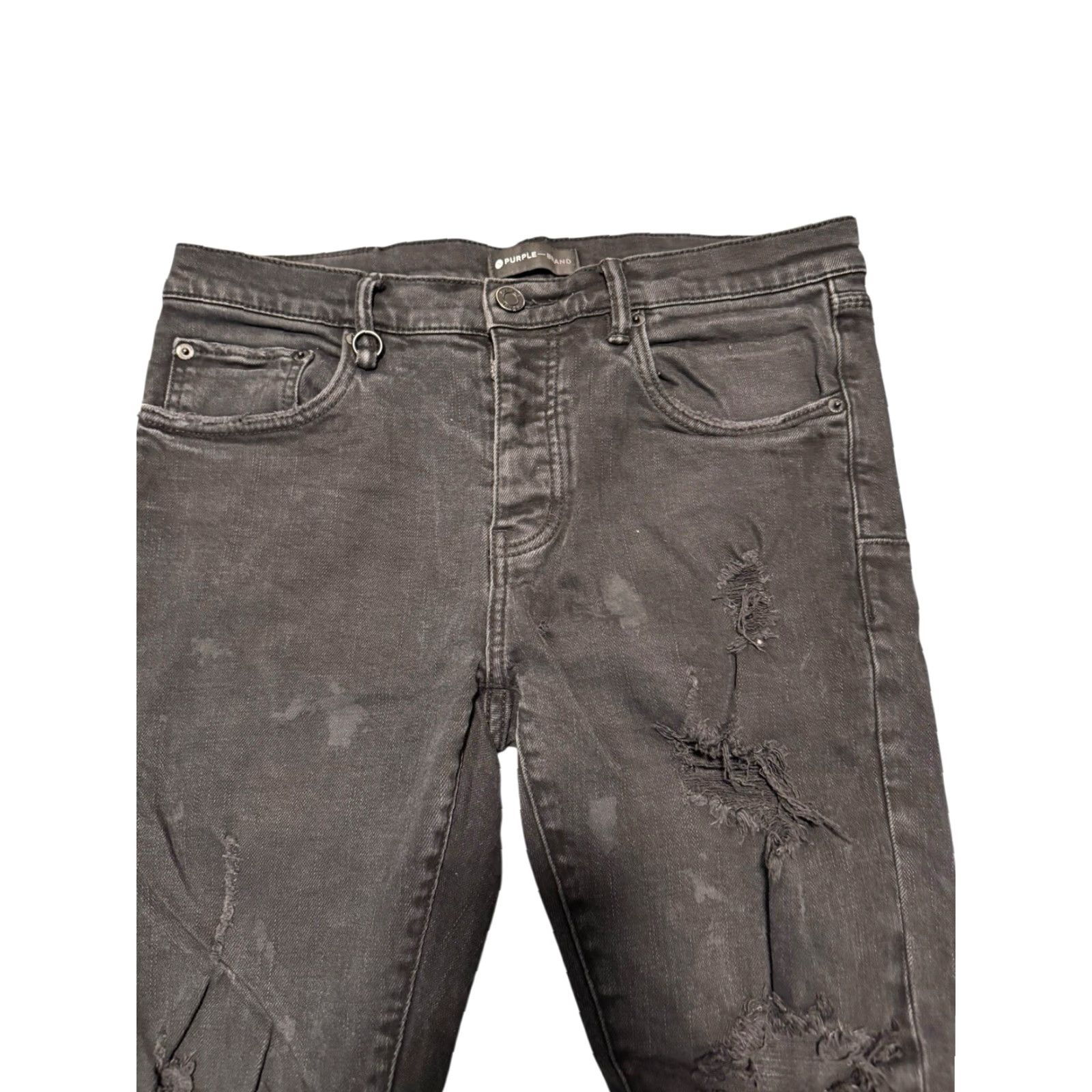 J Brand VINTAGE Purple Brand Jeans P001 BLR Mens 32/32 Denim Jeans Distressed Black Slim 5-Pocket Mens Size US 32 / EU 48 - 5 Thumbnail