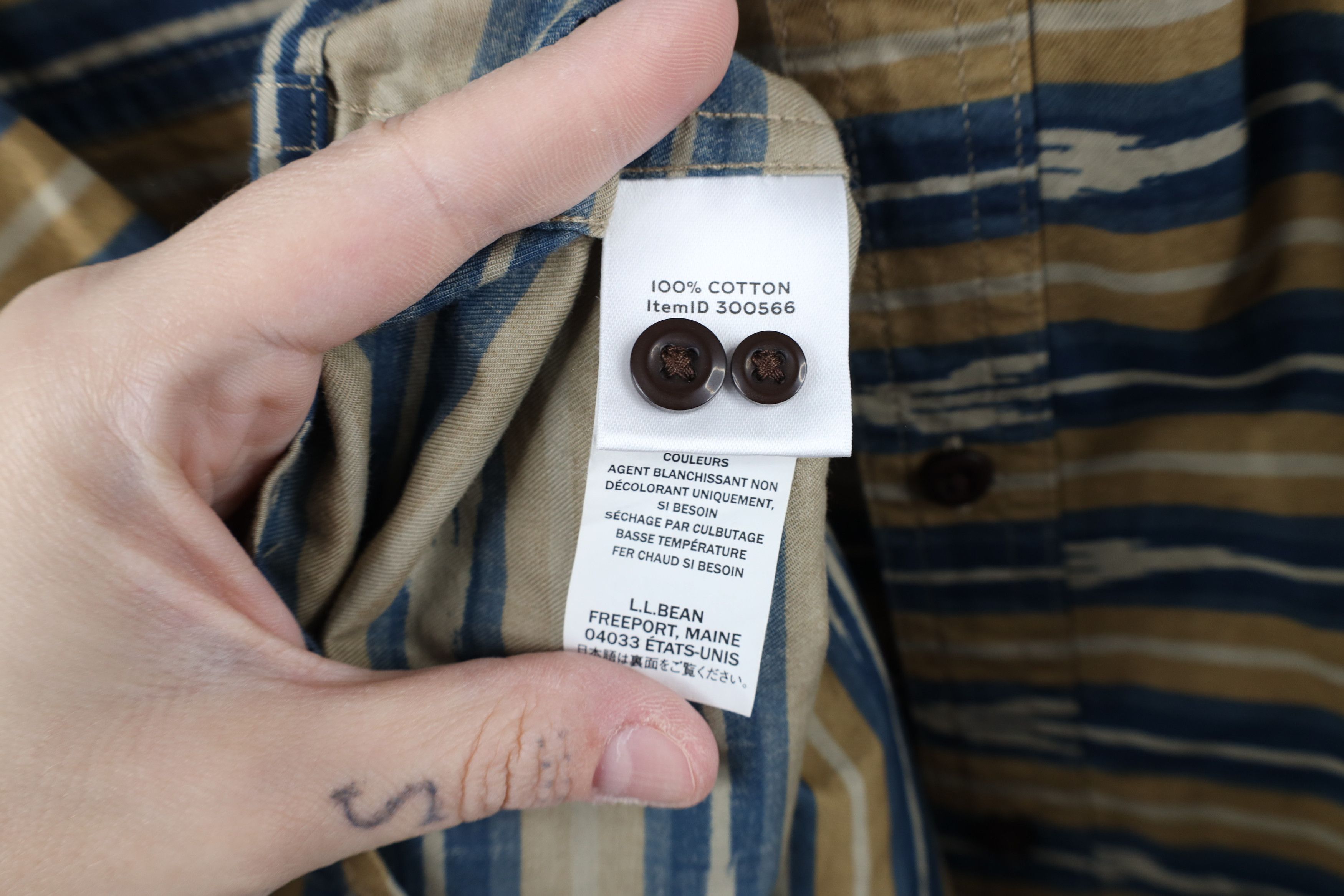 L.L. Bean × Vintage Vintage Y2K LL Bean Striped Collared Button Shirt Size US XL / EU 56 / 4 - 7 Thumbnail
