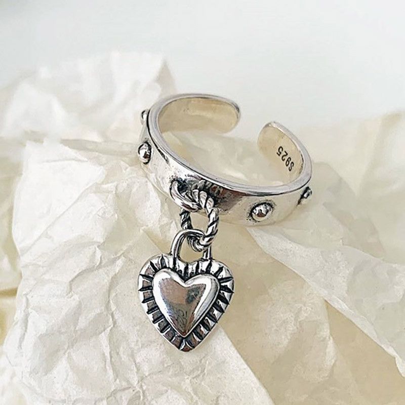Jewelry Creative Love Heart Rings Size ONE SIZE - 1 Preview