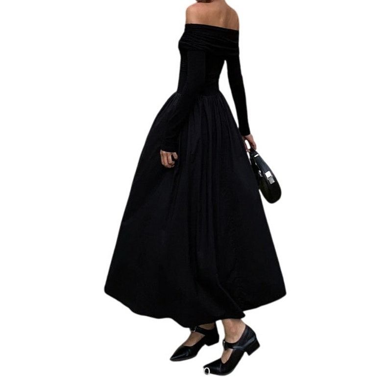 Other Commense Black Off Shoulder Criss Cross Long Sleeve Dress Size M / US 6-8 / IT 42-44 - 5 Thumbnail
