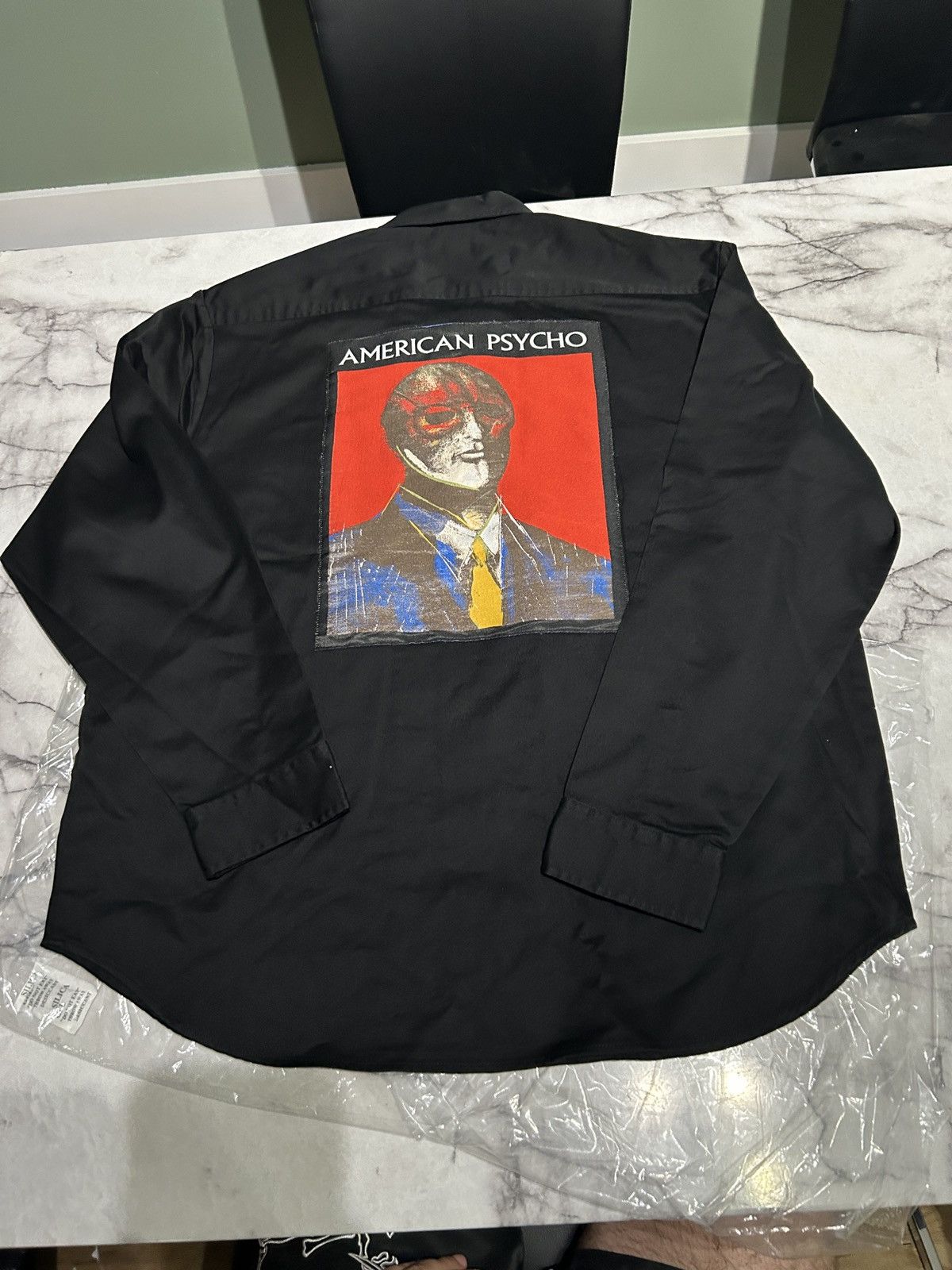 Supreme Supreme x American psycho work shirt black large | Grailed
