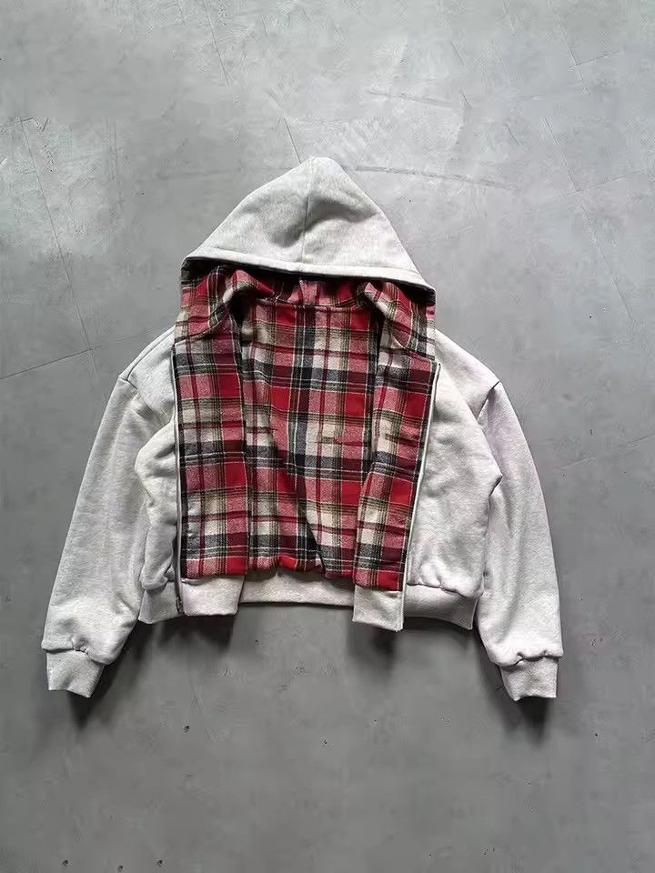 Other Plaid Print Reversible Hoodie Size US L / EU 52-54 / 3 - 2 Thumbnail