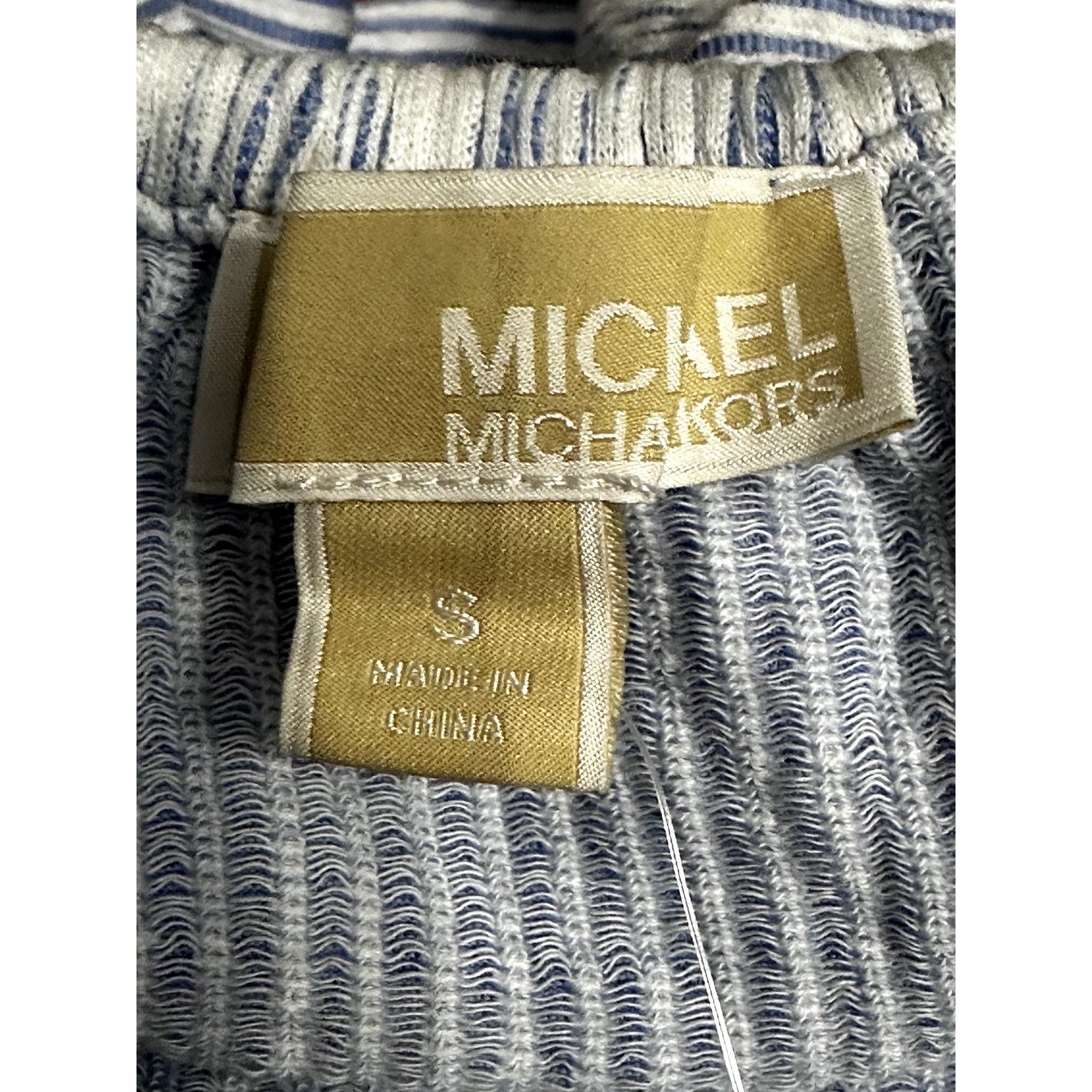 Michael Kors Michael Kors Women's Blue/White Striped Off Shoulder Dress S Size S / US 4 / IT 40 - 9 Thumbnail
