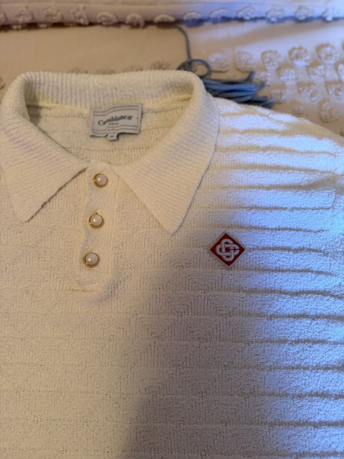 Casablanca Casablanca 'Tennis Club' Jacquard Polo (sz XXL) Size US XXL / EU 58 / 5 - 3 Thumbnail