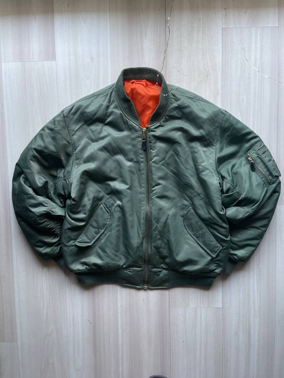 image of Vintage Y2K Bomber in Green, Men's (Size XL)