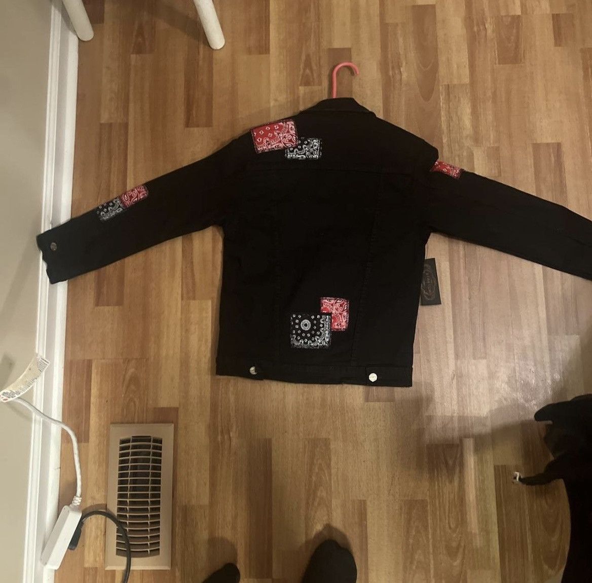Vintage FWRD Black Denim Street Wear Bandanna Jacket Size 10-12 M Size US XXS / EU 40 - 6 Thumbnail