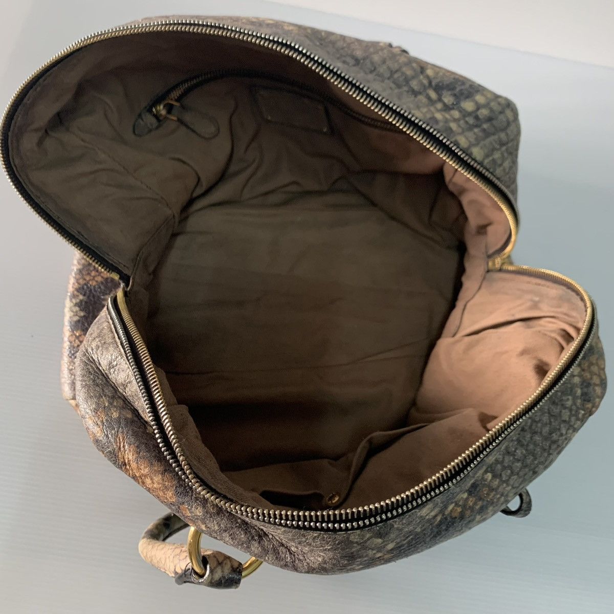 Prada Prada Snake Embose Leather Handbag Size ONE SIZE - 9 Thumbnail