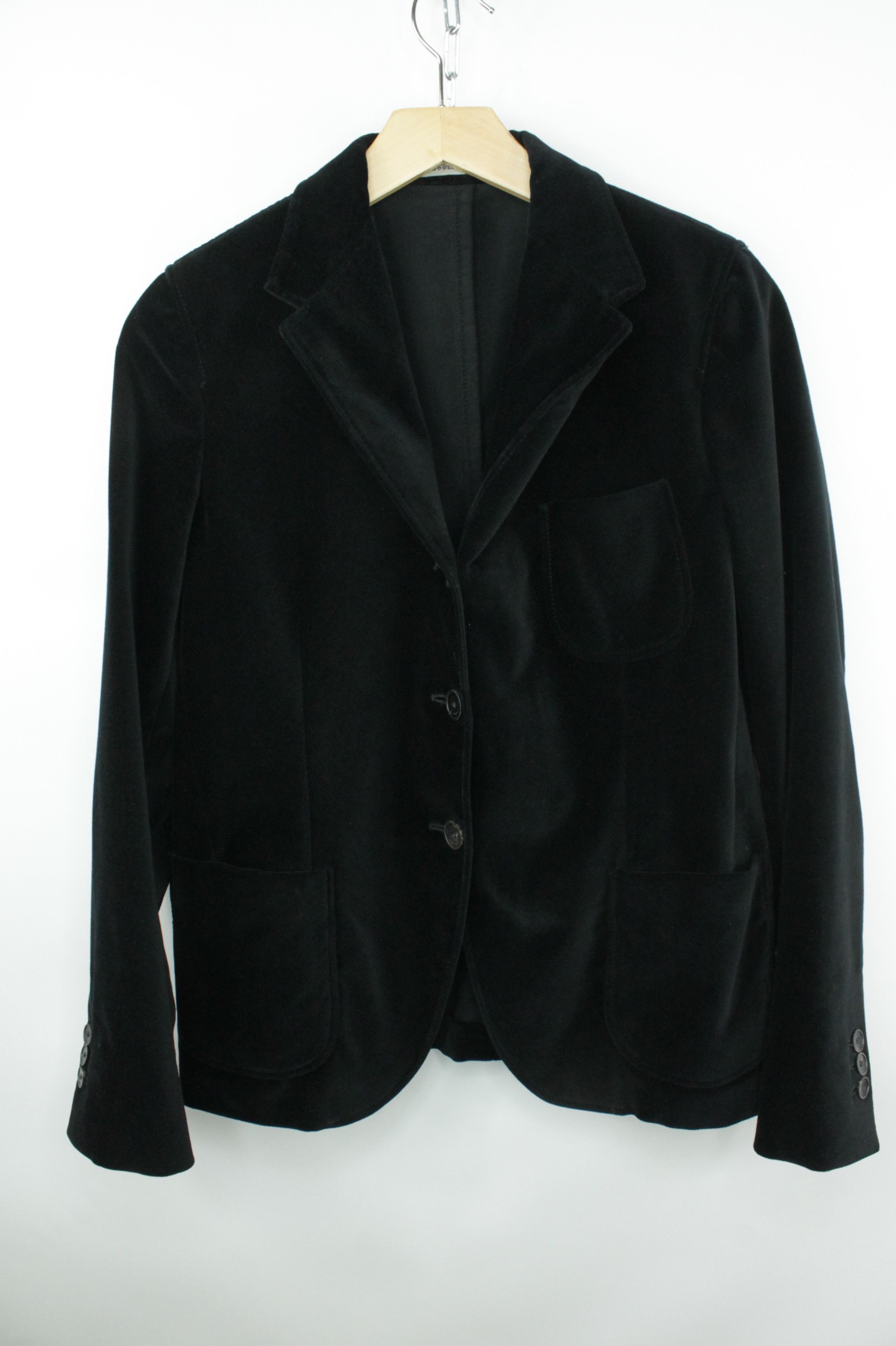 Boglioli Boglioli Women's Black Velvet Sport Coat Blazer Jacket Size M / US 6-8 / IT 42-44 - 1 Thumbnail