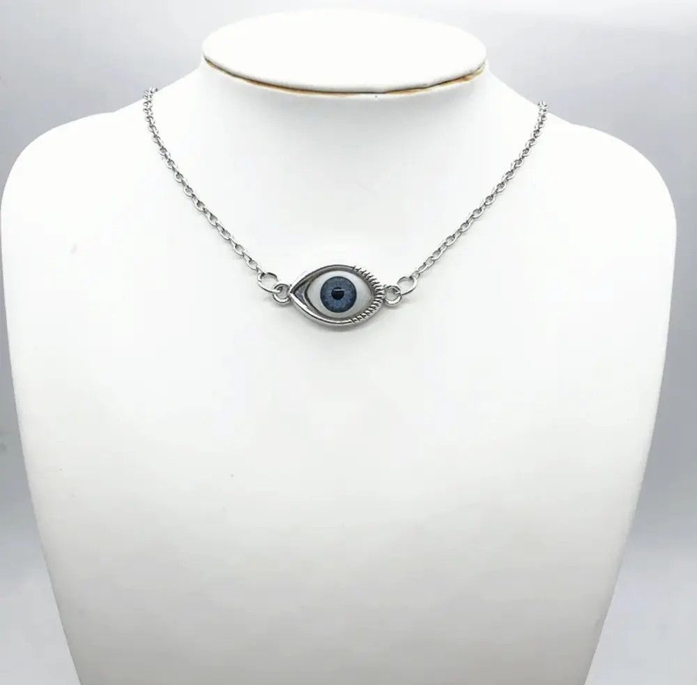 Jewelry Eye Ball Necklace Punk Grunge Chain Size ONE SIZE - 1 Thumbnail