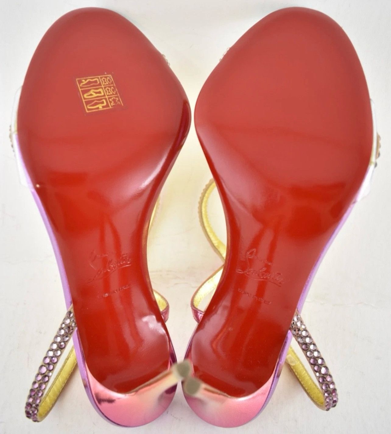 Christian Louboutin Rosalie Strass Boreal 100 Ankle Strap Sandal Heel Pump 37.5 Size US 7.5 / IT 37.5 - 18 Thumbnail