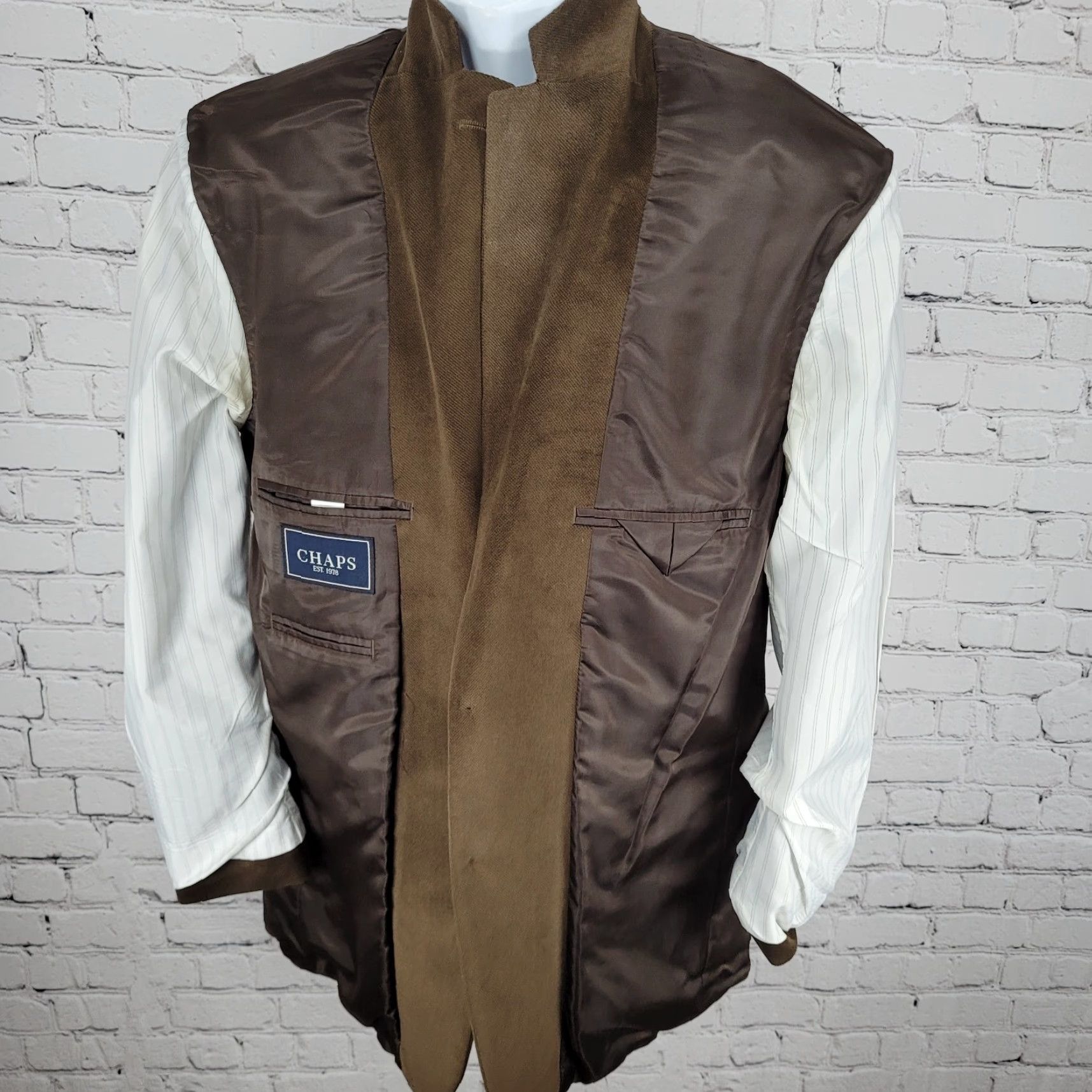 Chaps Chaps Ralph Lauren Sport Coat Jacket Brown 2 Button Vented Notch Blazer Size 40R Mens Size 40R - 6 Thumbnail