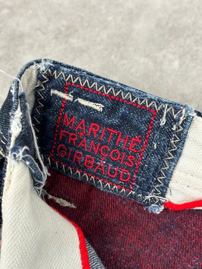 Marithe + Francois Girbaud 2000s Marithé + François Girbaud Multi-Patchwork Design Blue Denim Jeans Size 26" / US 2 / IT 38 - 12 Thumbnail
