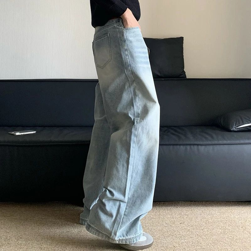 Jean × Vintage Washed High Street Loose Straight Jeans Size US 32 / EU 48 - 3 Thumbnail