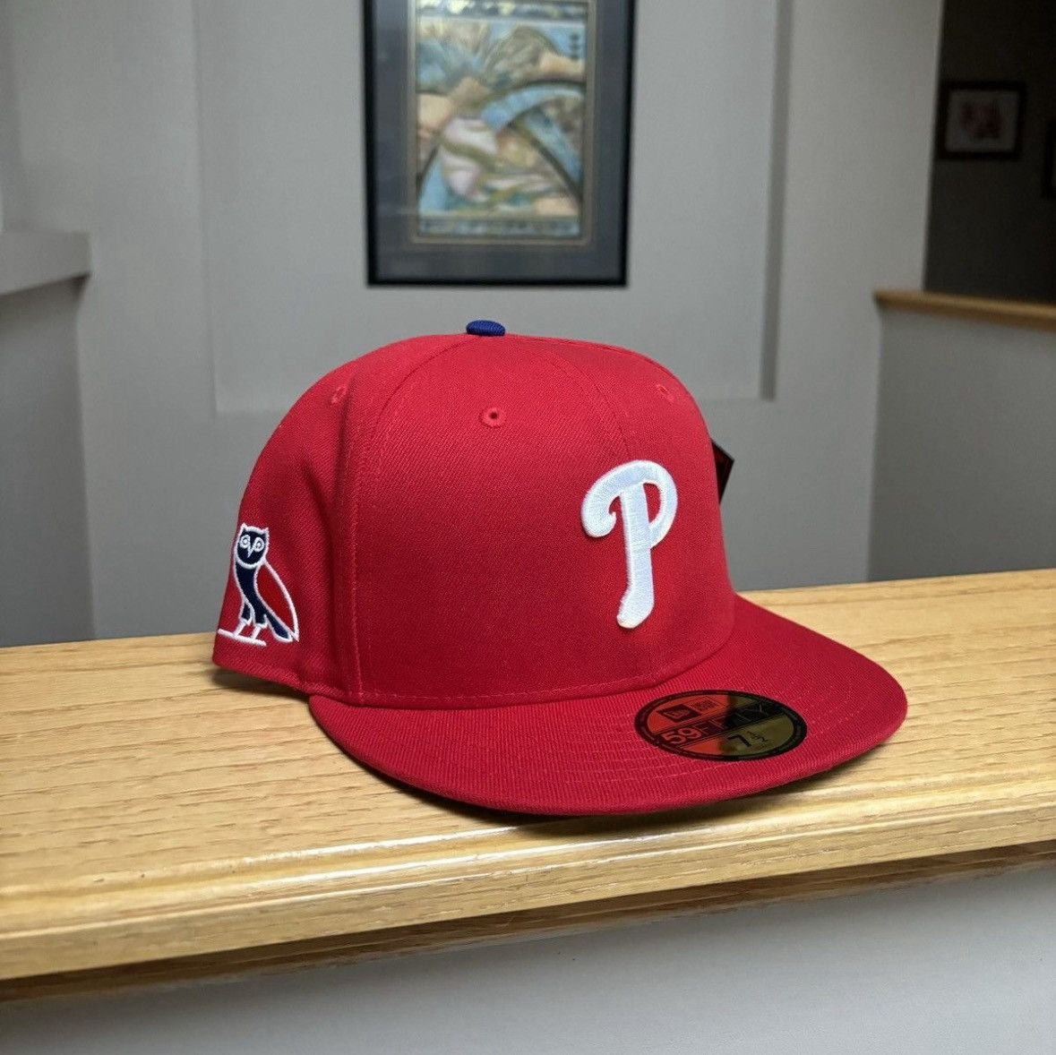 MLB × New Era × October's Very Own 7 1/2 - OVO x New Era x MLB Philadelphia Phillies Fitted Hat Size ONE SIZE - 1 Thumbnail