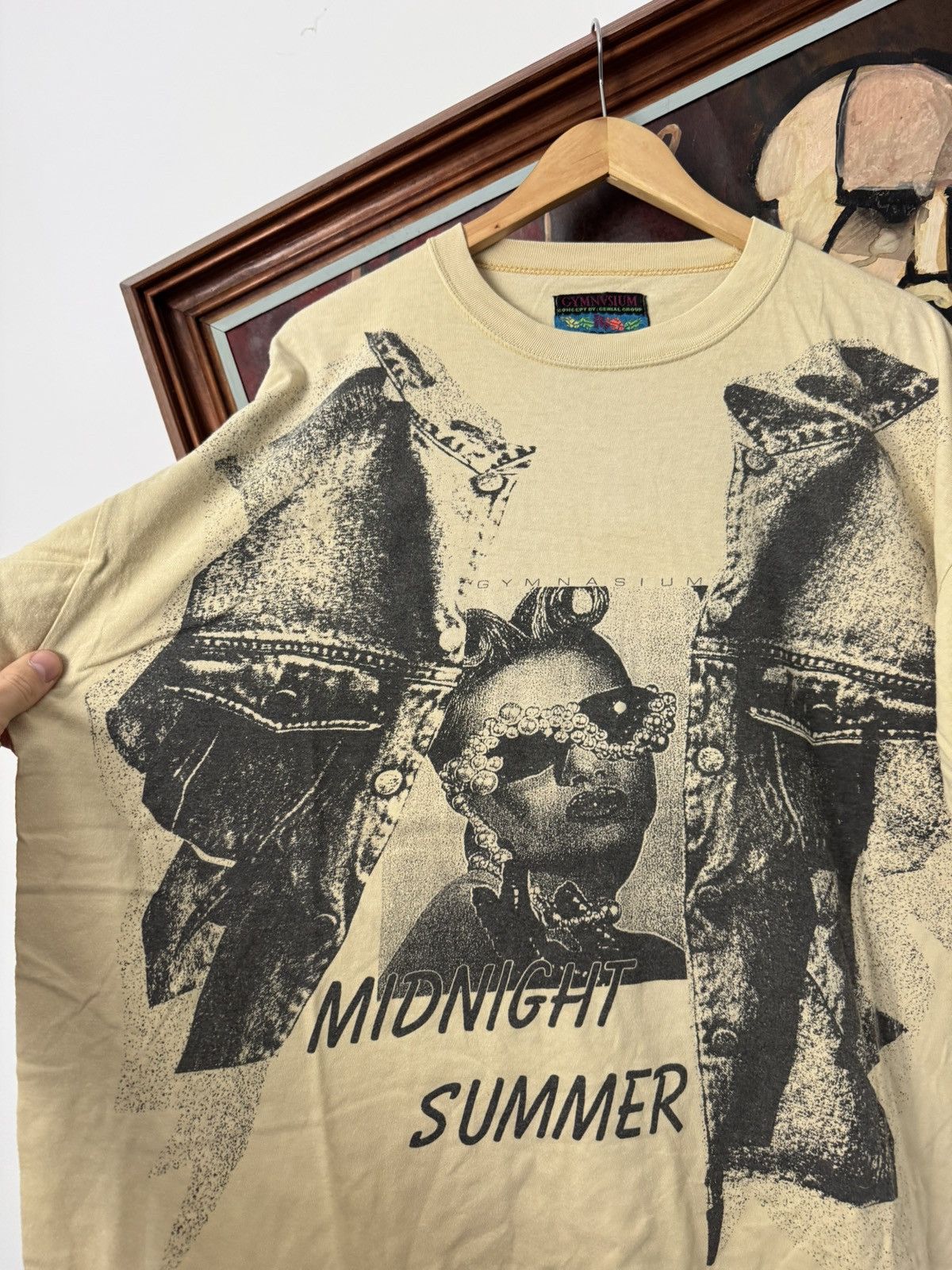 Vintage Vintage 90s Single Stitch Printed Tee Midnight Summer Beige Size US XL / EU 56 / 4 - 2 Thumbnail