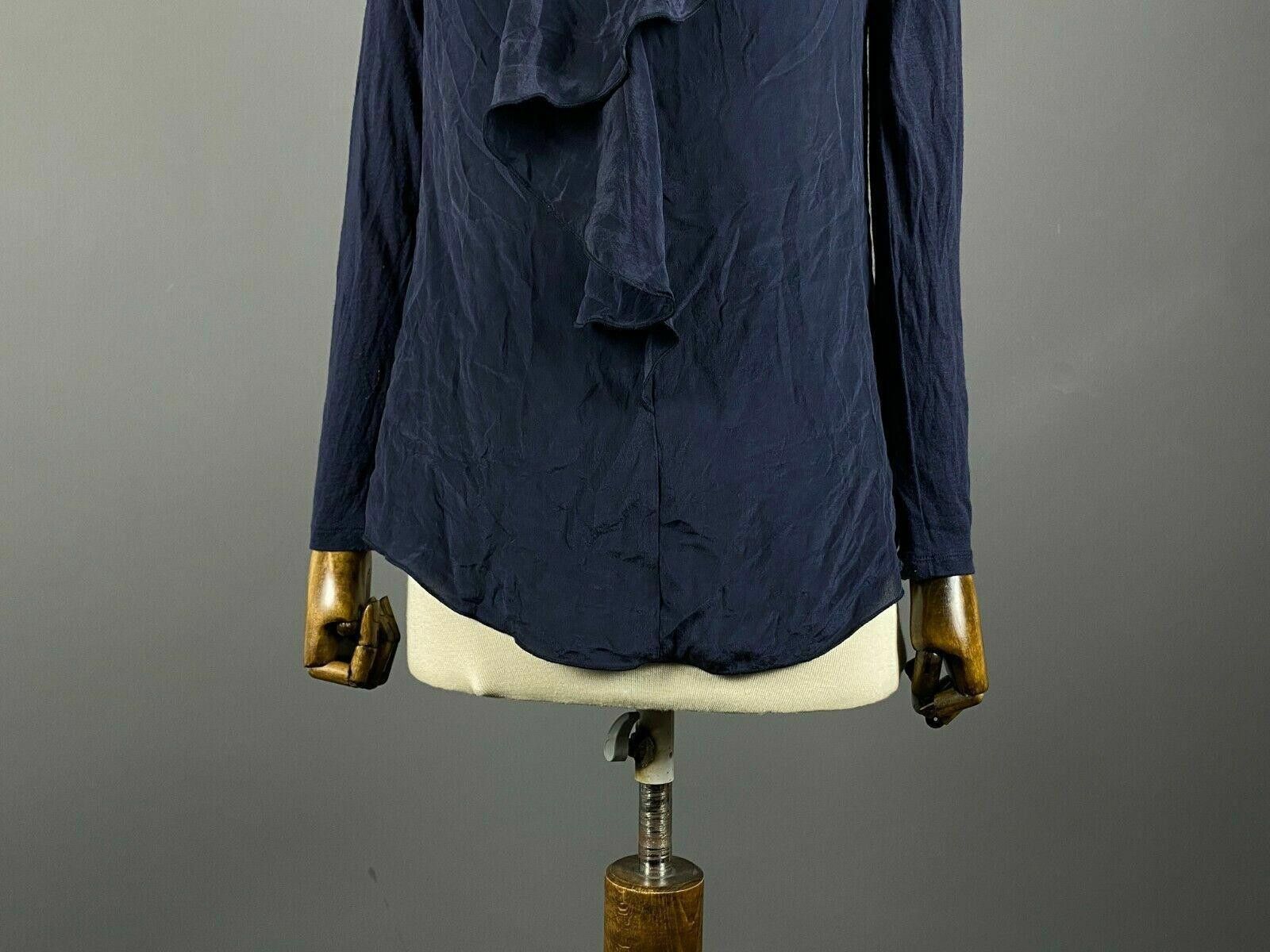 Designer Ladies Weekend Max Mara Blue Long Sleeve Blouse Size S Size S / US 4 / IT 40 - 2 Thumbnail