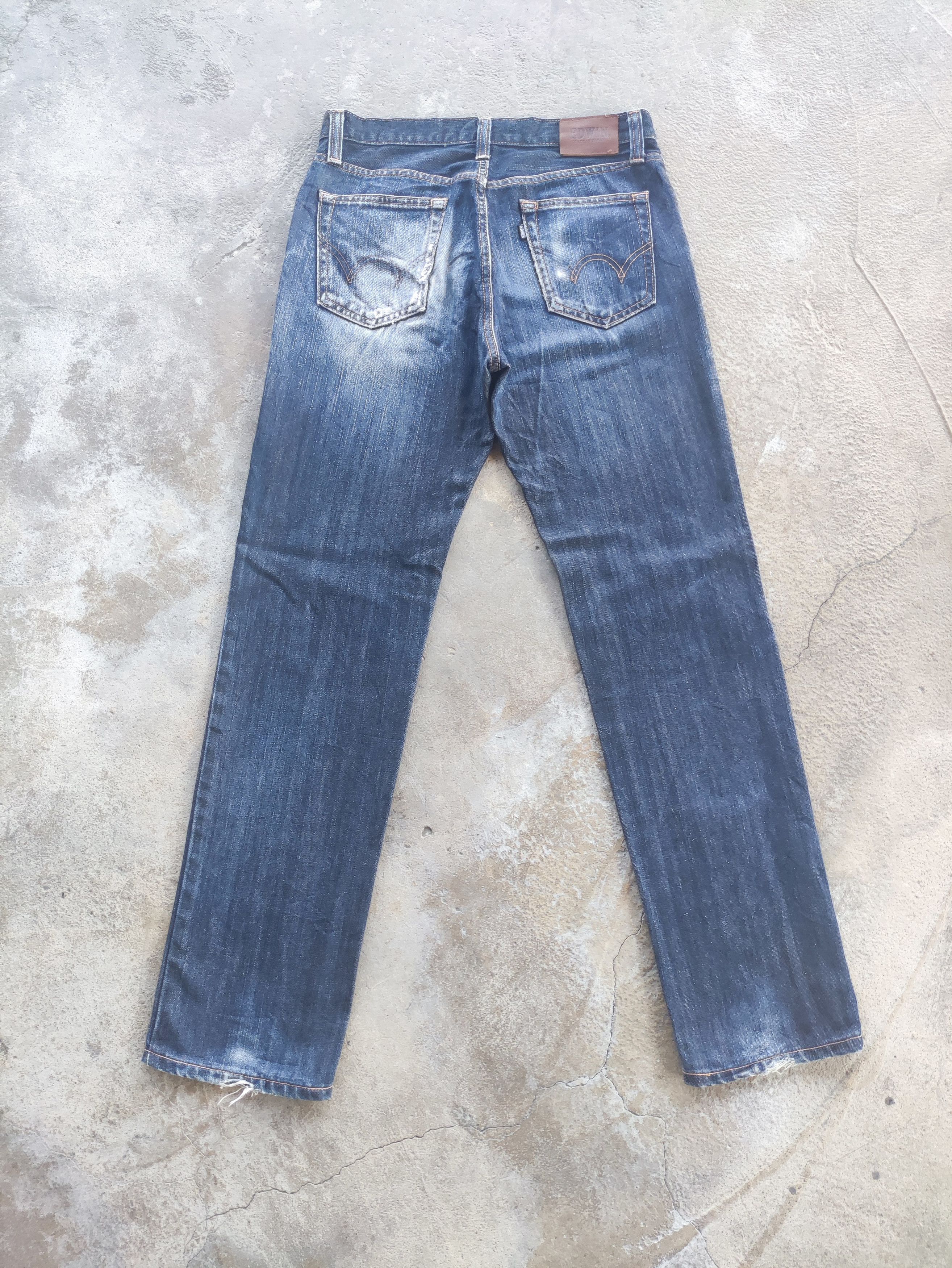 Edwin Vintage Edwin Brand Distressed Faded Denim Pants Size US 31 - 9 Thumbnail