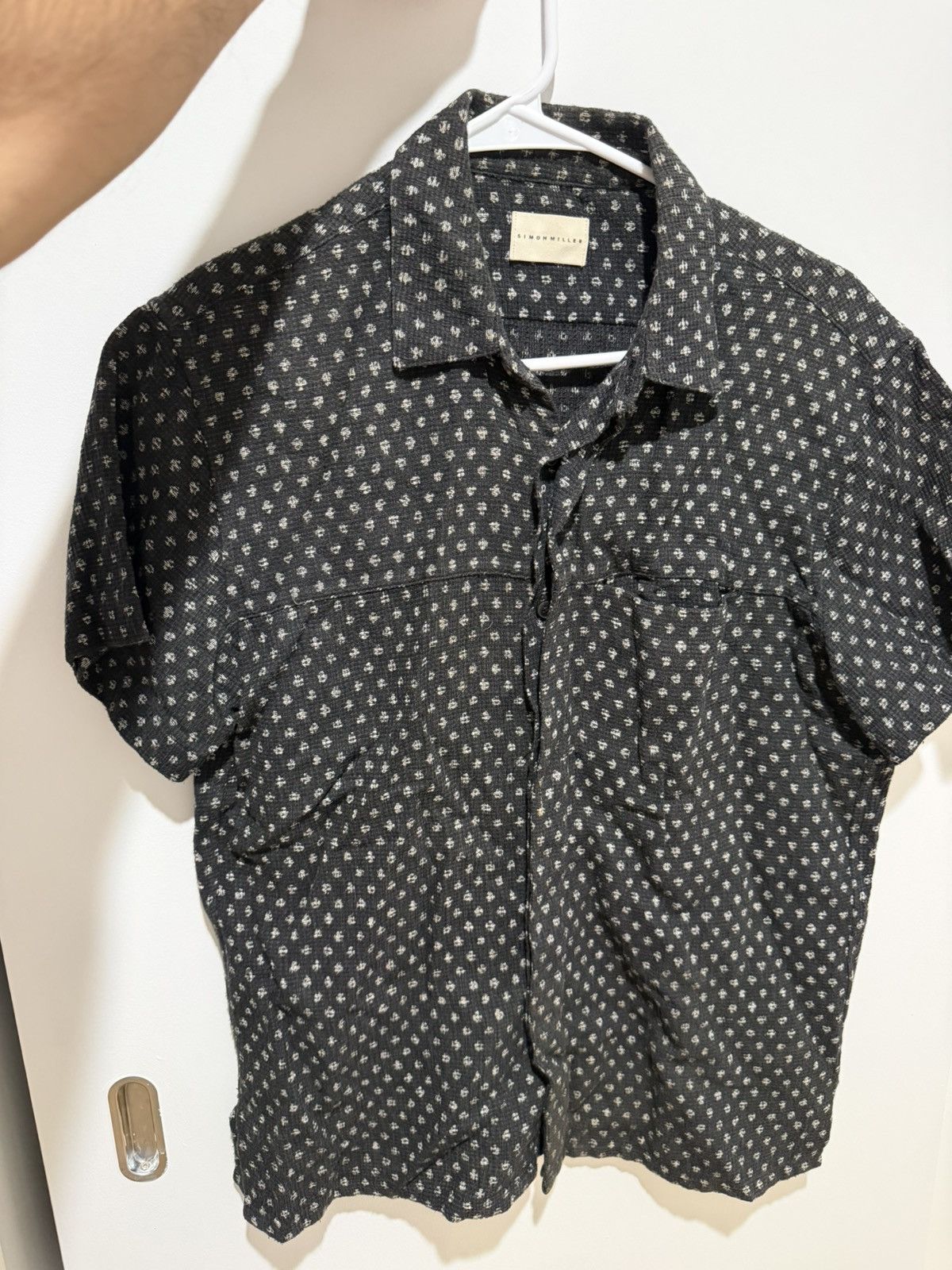 Simon Miller Simon Miller Textured Short-Sleeve Button-Up – Size S Size US XS / EU 42 / 0 - 4 Thumbnail