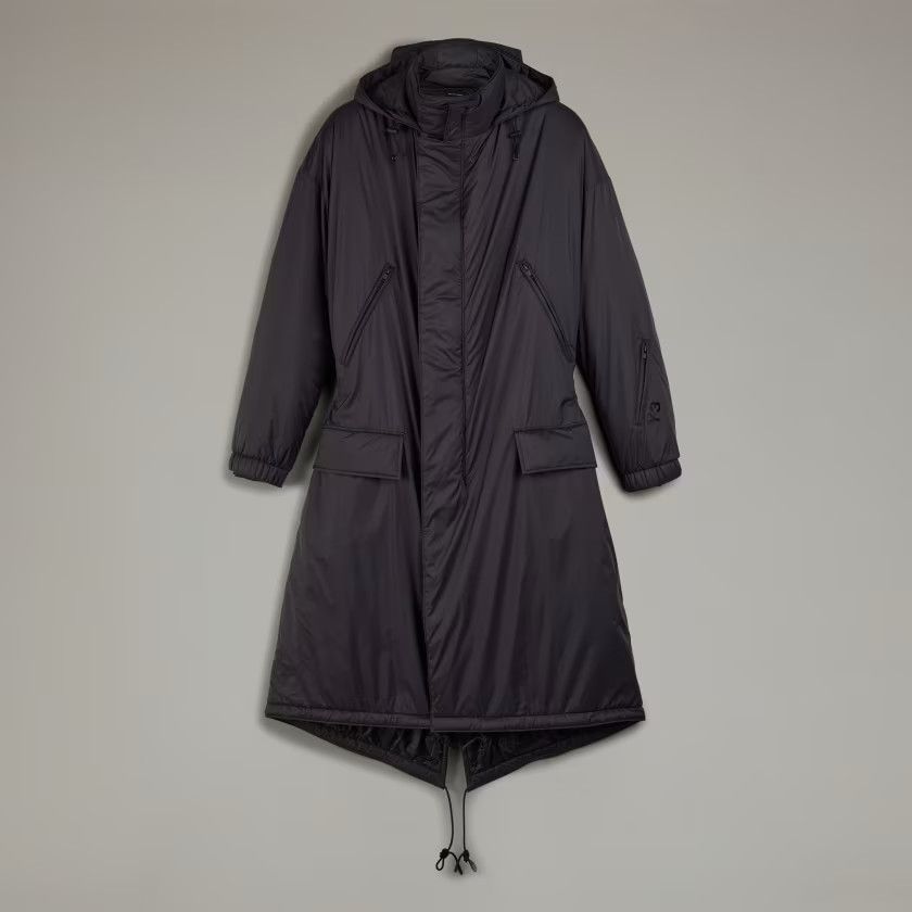 Y-3 o1s22i1n0125 Long Padded Nylon Parka Coat in Black Size US M / EU 48-50 / 2 - 1 Thumbnail