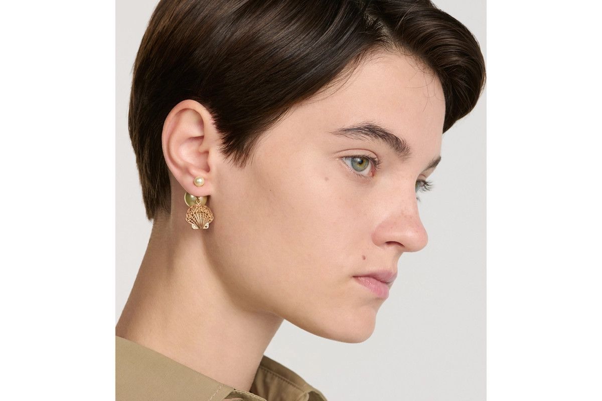 Dior o1bcso1str0126 Size:OS/Tribales Earrings in Golden/White Size ONE SIZE - 5 Thumbnail
