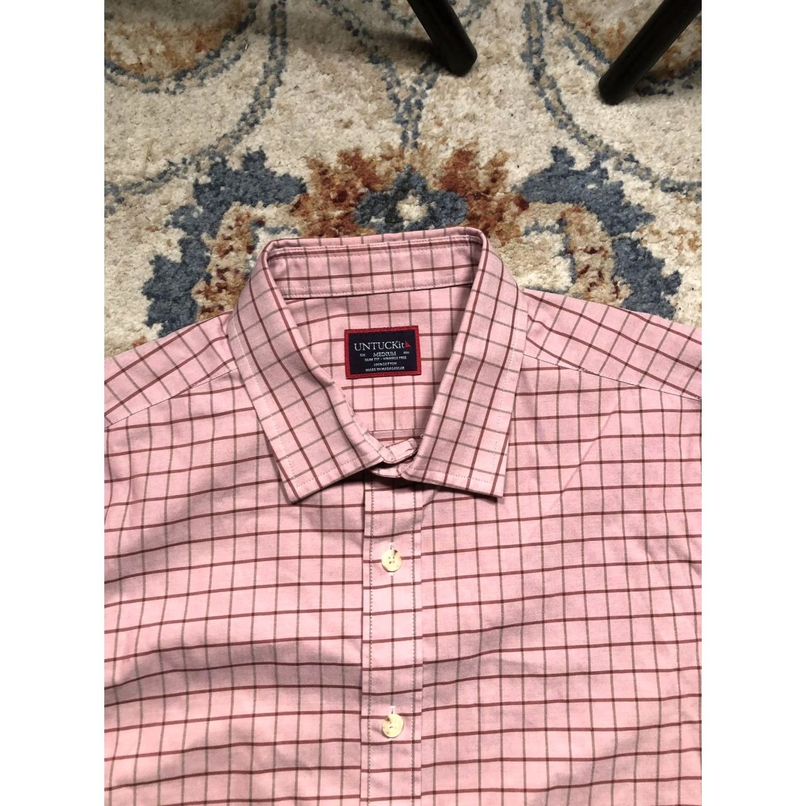 UNTUCKit UNTUCKit Shirt Mens Medium Pink Slim Fit Wrinkle Free Button Down Long Sleeve Size US M / EU 48-50 / 2 - 2 Thumbnail