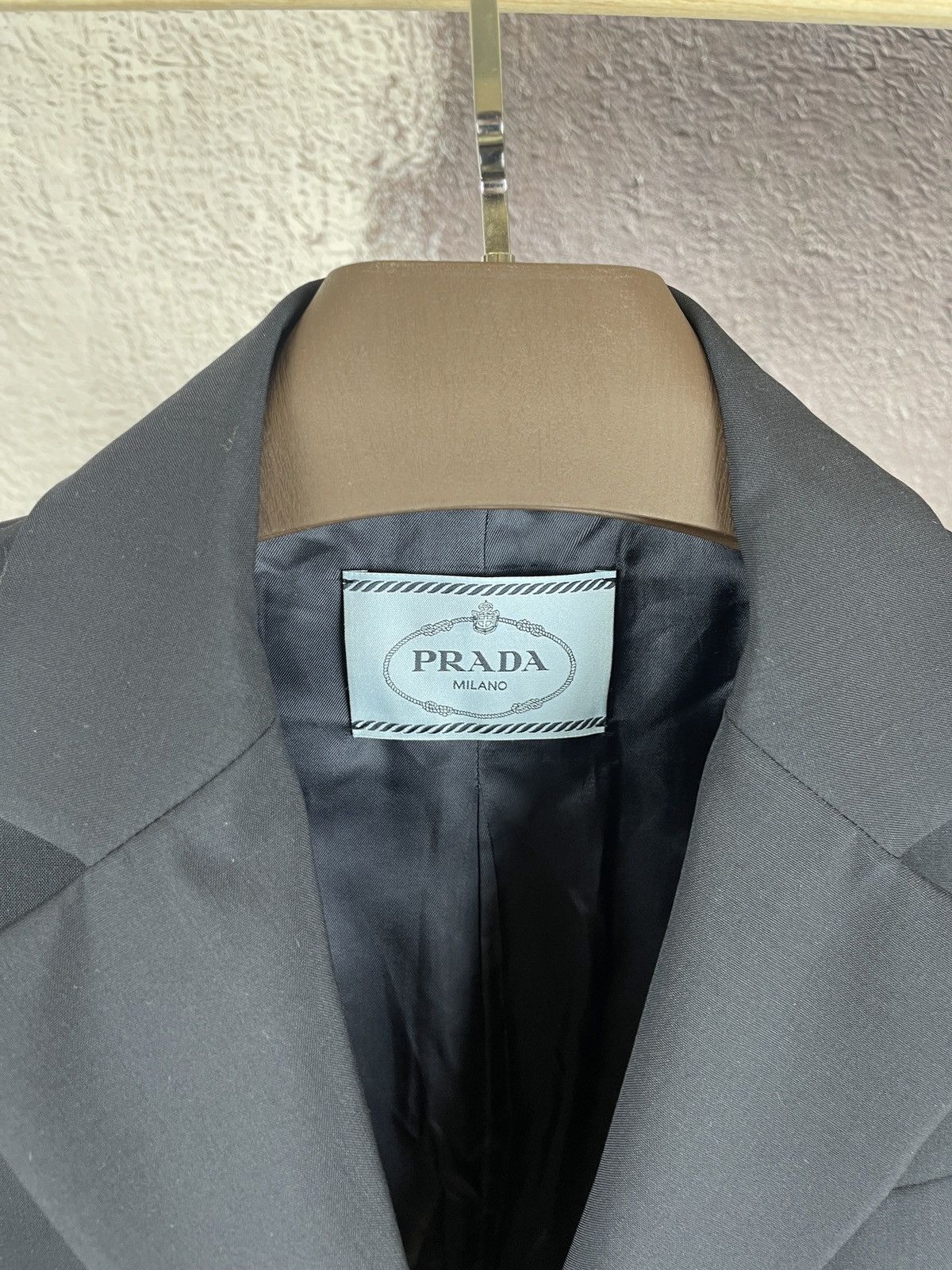 Prada Prada sleeve bondage navy women’s wool blazer 2 buttons Size M / US 6-8 / IT 42-44 - 7 Thumbnail