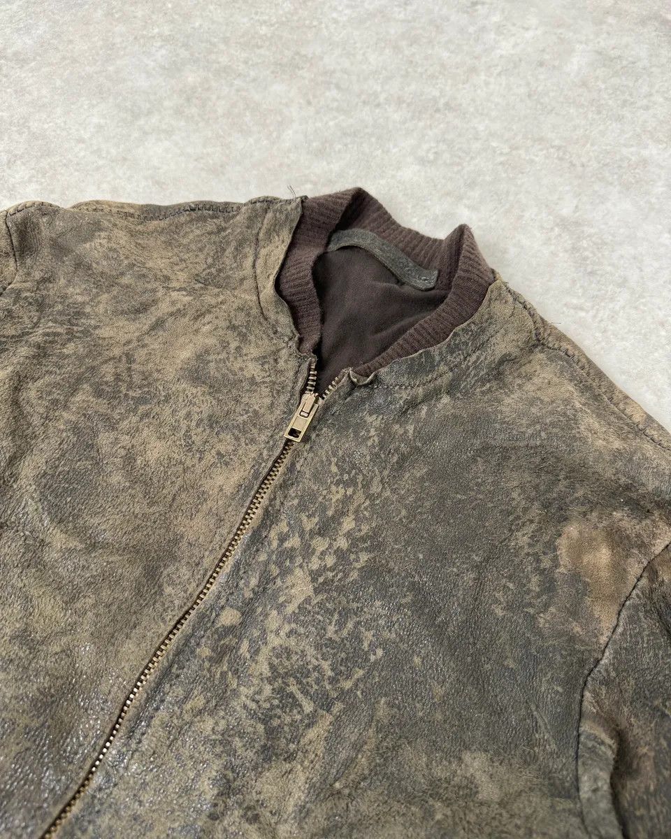 Vintage Salvatore Santoro Washed Brown Avant-Garde Leather Jacket Size US M / EU 48-50 / 2 - 5 Thumbnail