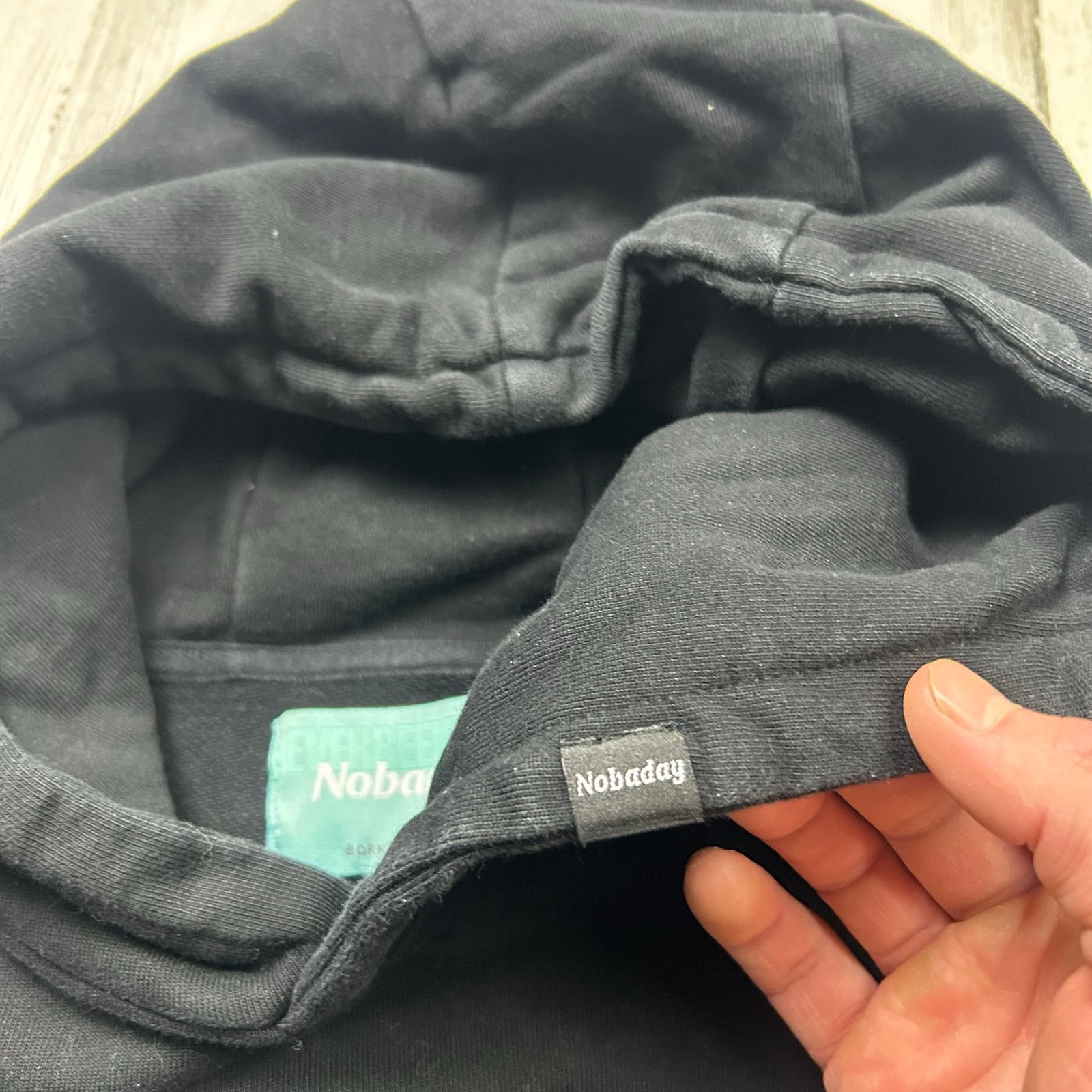Vintage Nobaday Black and Green Max Pull-over Hoodie Size US S / EU 44-46 / 1 - 4 Thumbnail