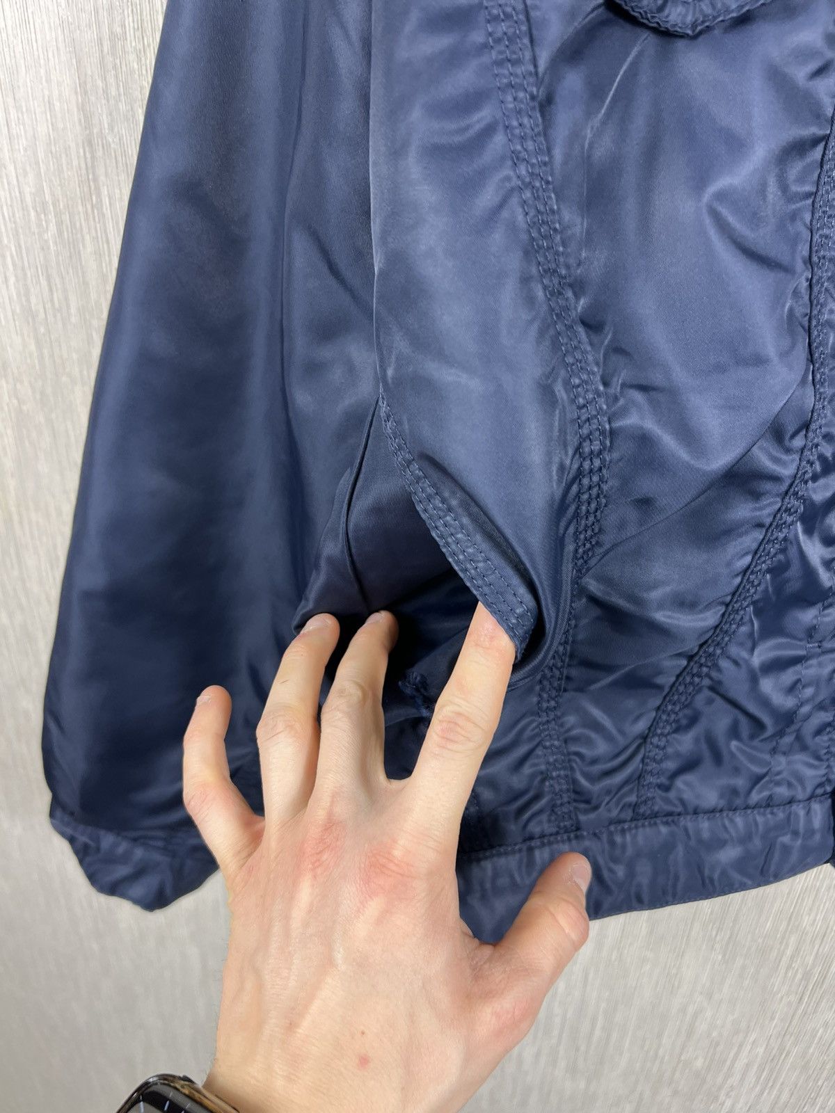 Diesel Vintage 90s Diesel denver navy cropped nylon jacket italy Size US L / EU 52-54 / 3 - 8 Thumbnail