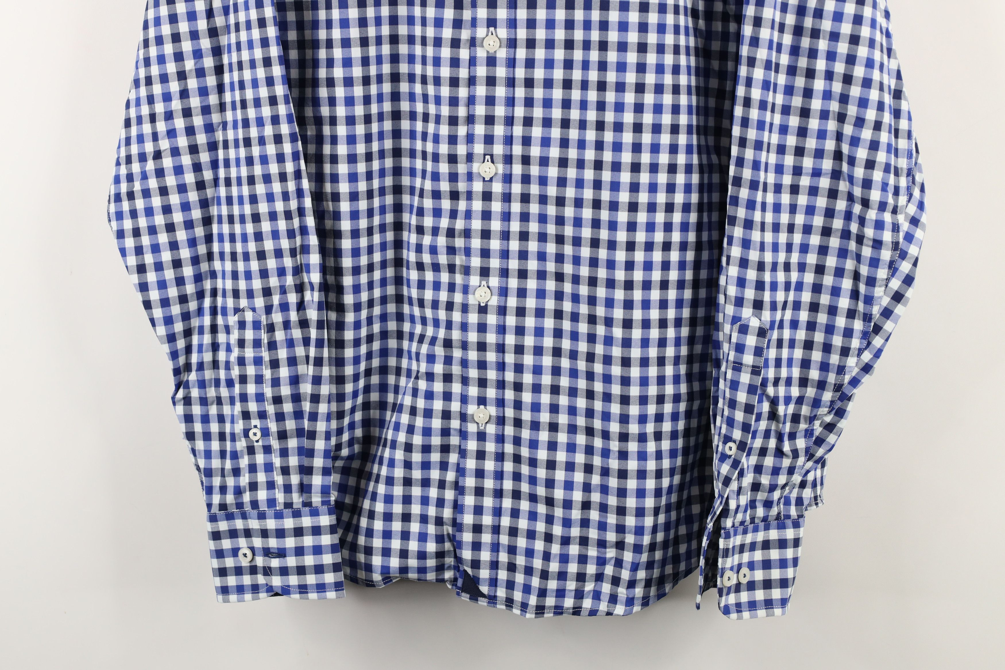 UNTUCKit × Vintage Untuckit Gingham Plaid Collared Button Down Shirt Blue Size US XL / EU 56 / 4 - 3 Thumbnail