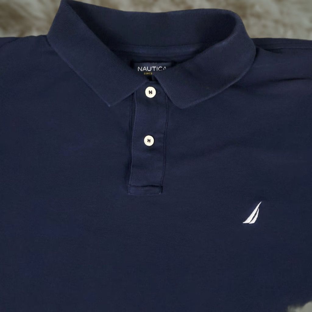 Nautica VINTAGE Nautica Polo Shirt Men XL Blue Casual Short Sleeve Cotton Slim Fit Size US XL / EU 56 / 4 - 1 Thumbnail