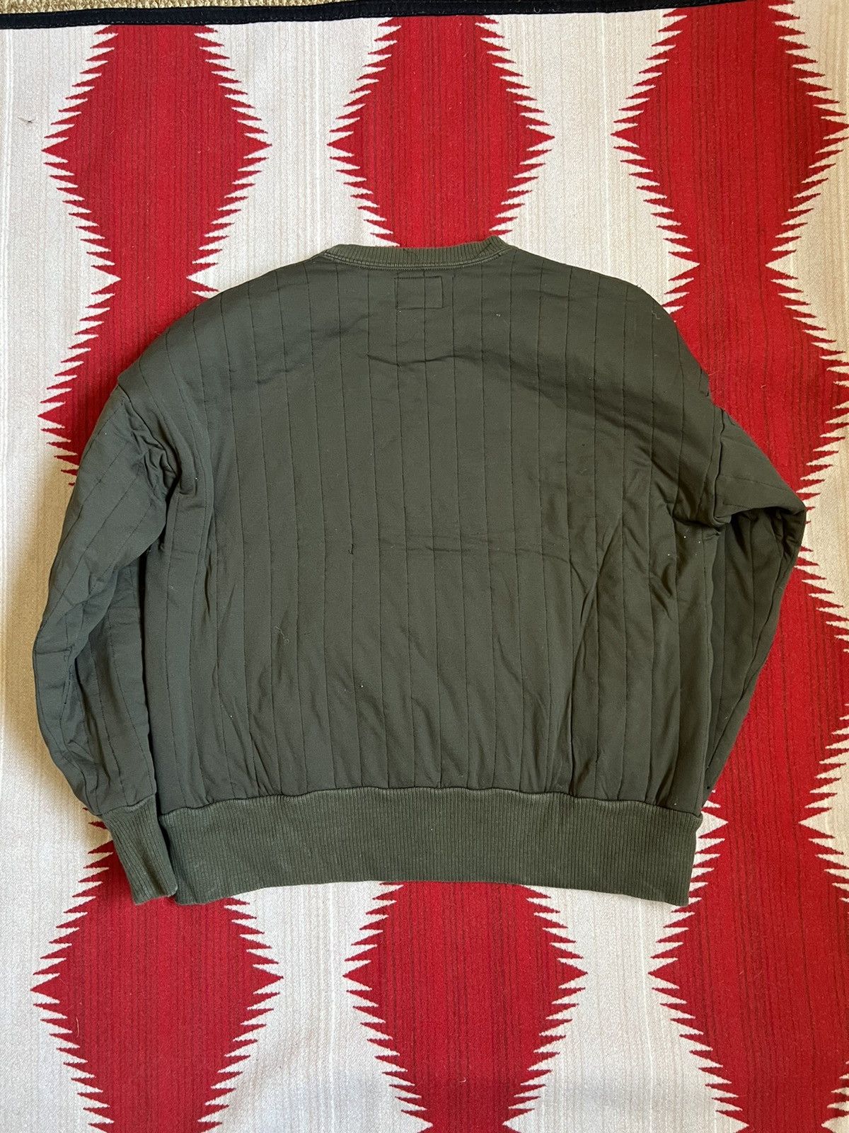 The Real McCoy's JOE MCCOY QUILTED SWEATSHIRT - OLIVE Size US L / EU 52-54 / 3 - 2 Thumbnail
