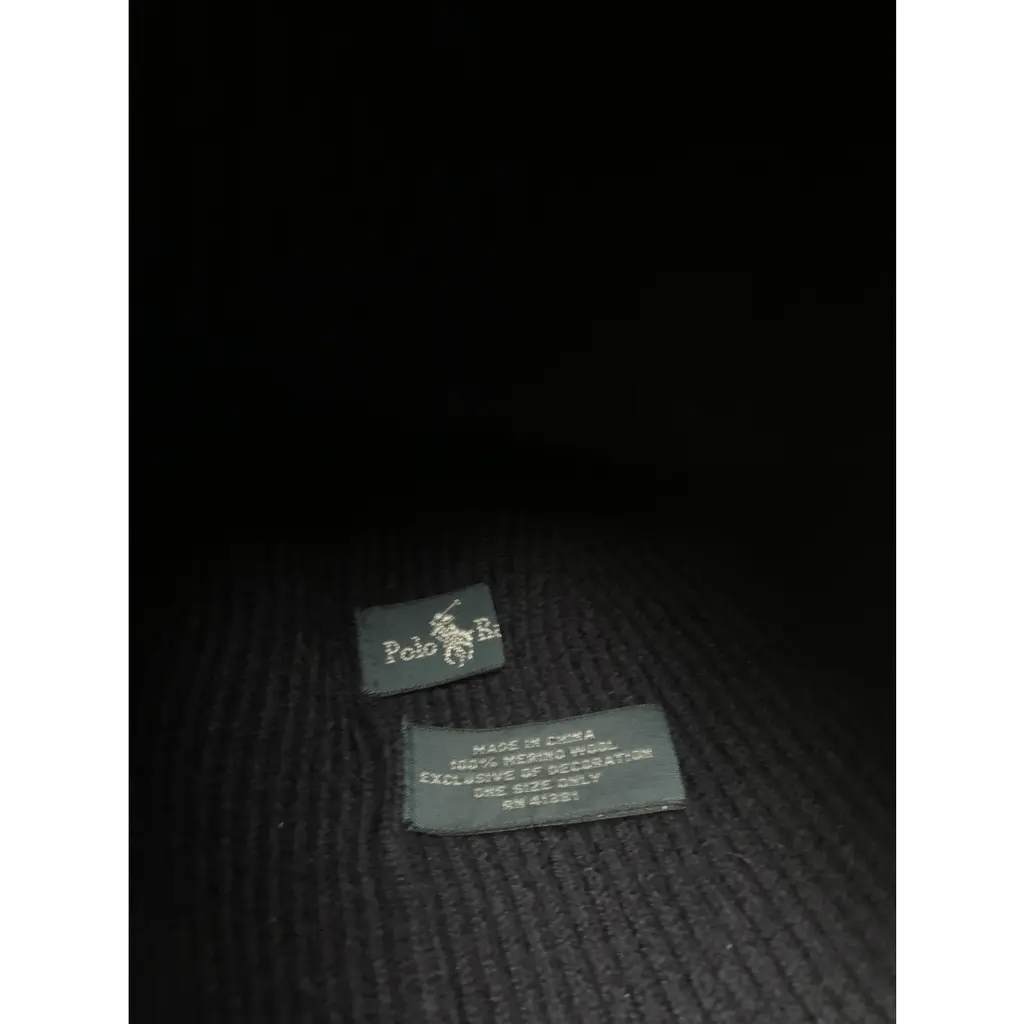 Polo Ralph Lauren Polo Ralph Lauren Merino Wool Beanie (Navy) Size ONE SIZE - 2 Thumbnail