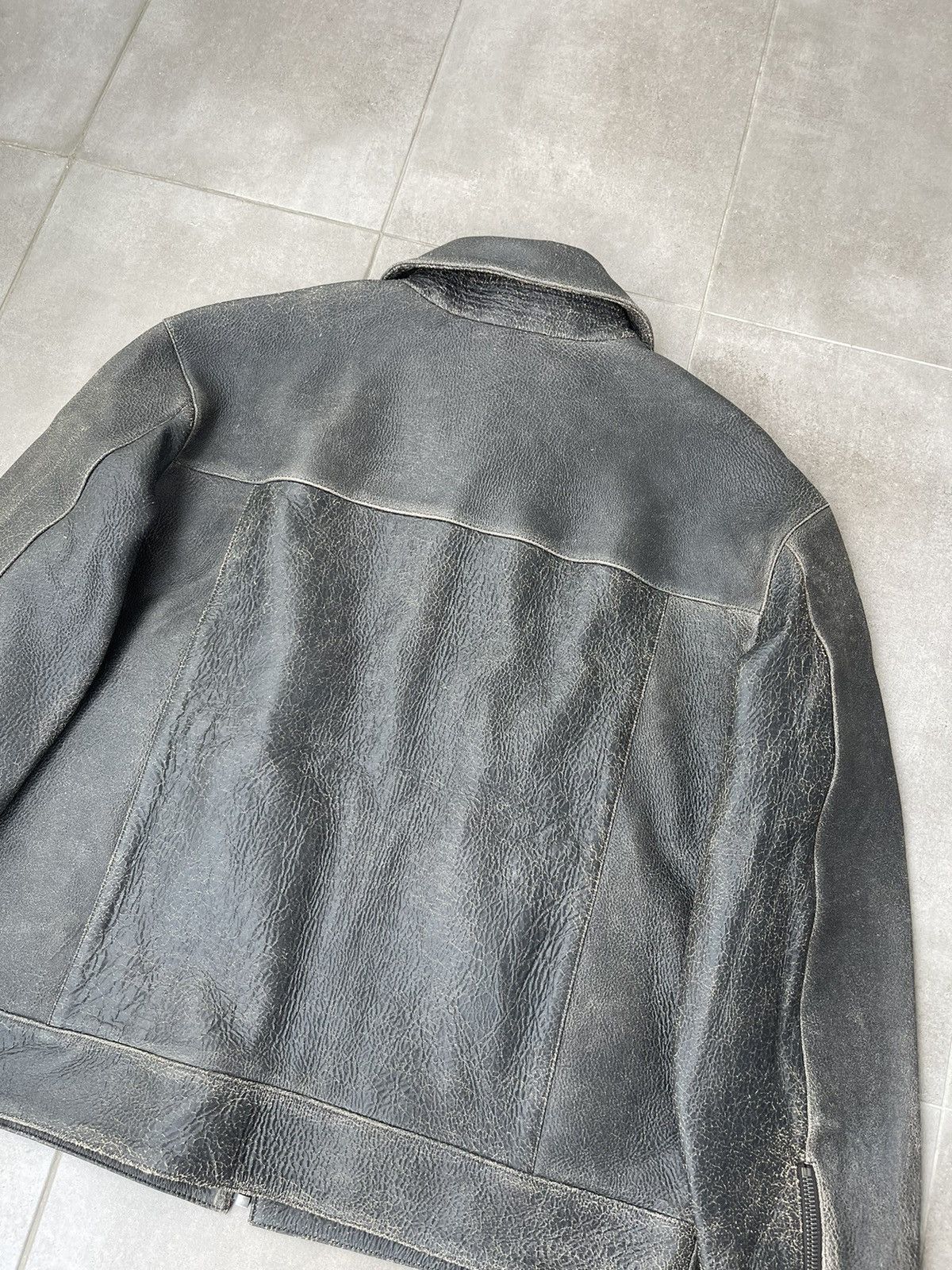 Wood Wood !DS! SS23 Wood Wood Jacob Gray Leather Jacket Size US XXL / EU 58 / 5 - 18 Thumbnail