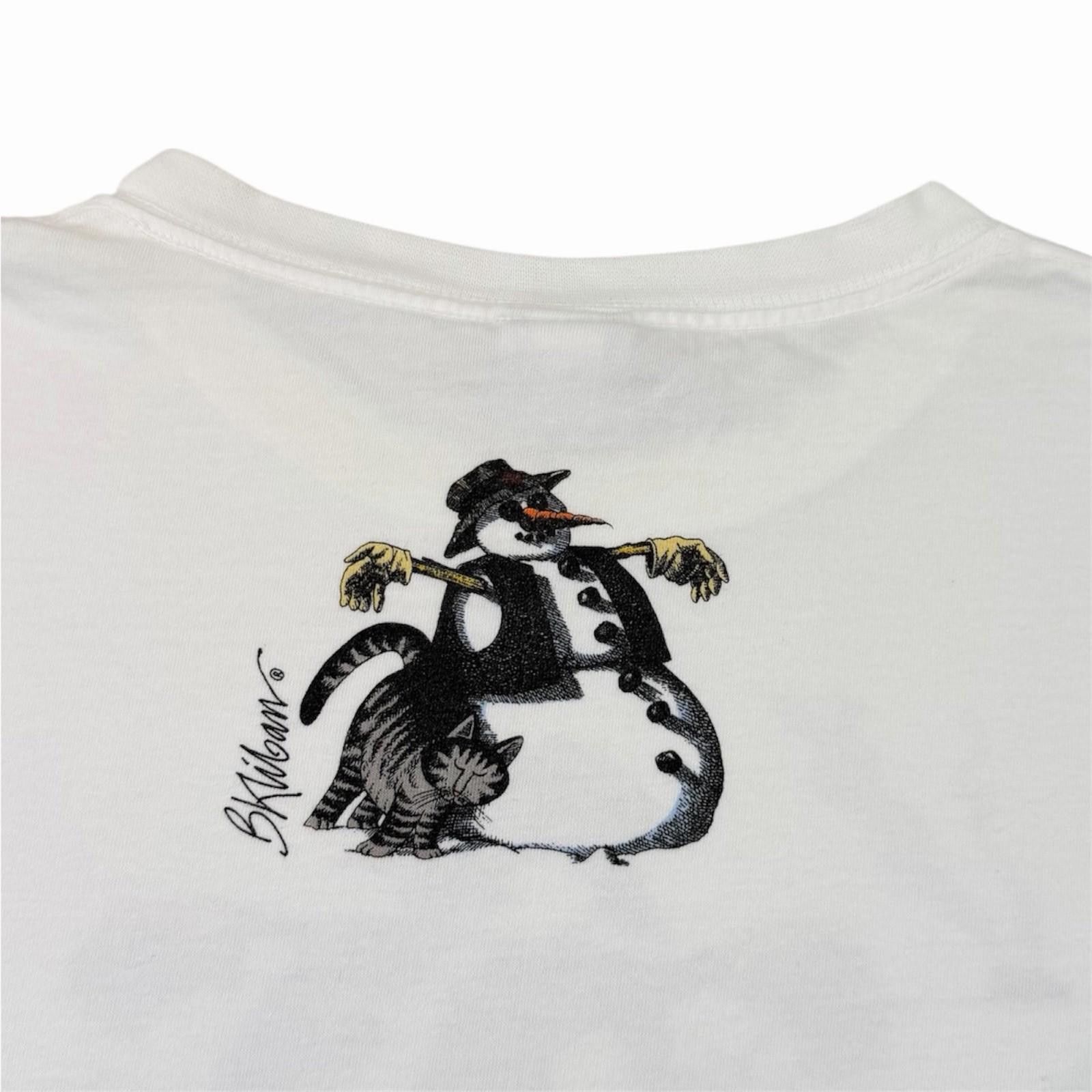 Vintage B. Kliban Crazy Shirts Hawaii Snowman Cat Christmas TShirt L Size US L / EU 52-54 / 3 - 3 Thumbnail
