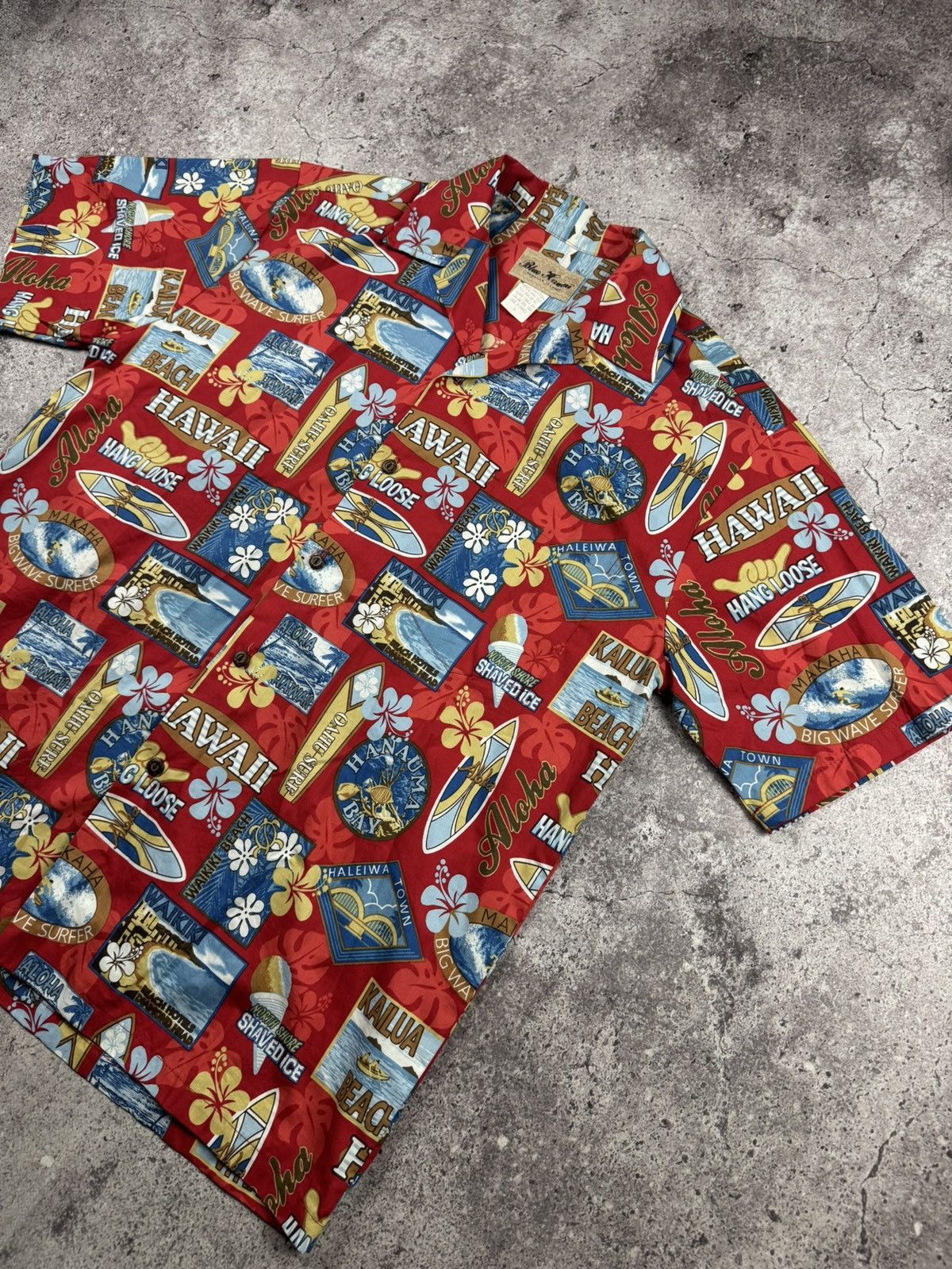 Vintage Vintage Blue Hawaii Aloha Shirt Hawaiian Islands Woody Wagon Size US L / EU 52-54 / 3 - 5 Thumbnail