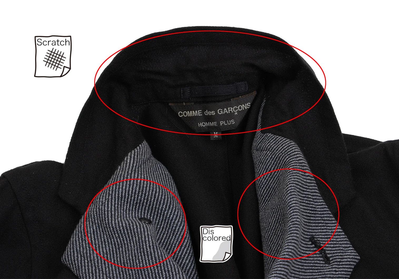 Comme des Garcons Homme Plus T Piped Tailored Jacket in Black/Navy, Size M Size US M / EU 48-50 / 2 - 3 Thumbnail