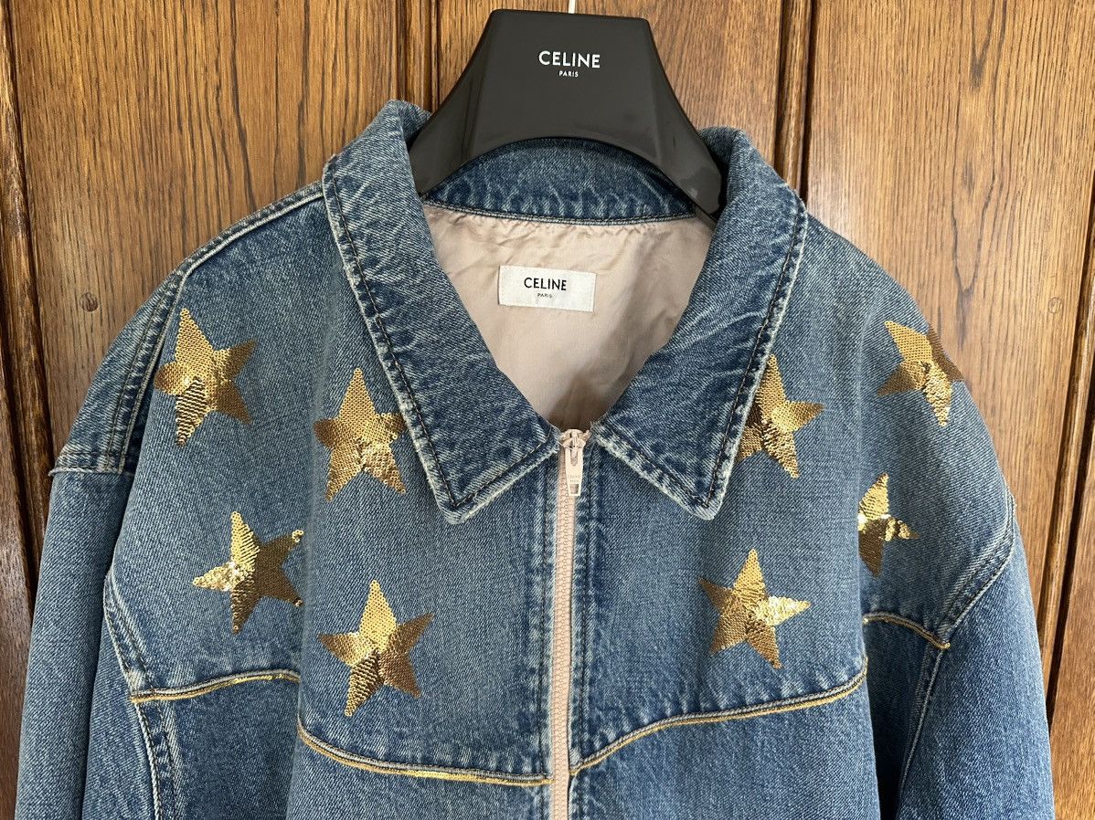 Celine SS22 Celine embroidered star denim jacket union wash XL Size US XL / EU 56 / 4 - 12 Thumbnail