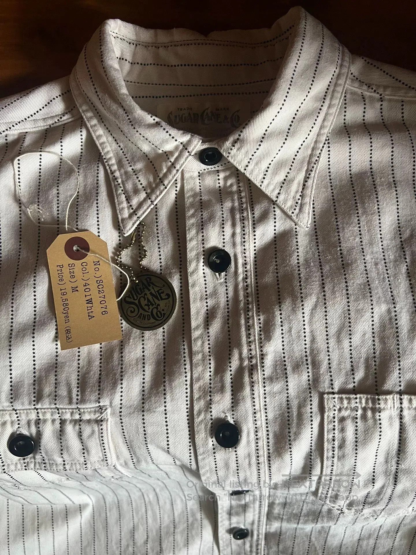 Sugar Cane Sugar Cane White WABASH Work Shirt. Size US M / EU 48-50 / 2 - 9 Thumbnail