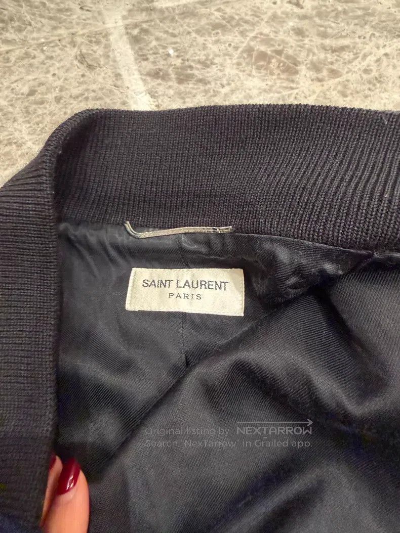 Saint Laurent Paris Saint Laurent Paris Wool Collar Men's Bomber Jacket i Size US M / EU 48-50 / 2 - 5 Thumbnail