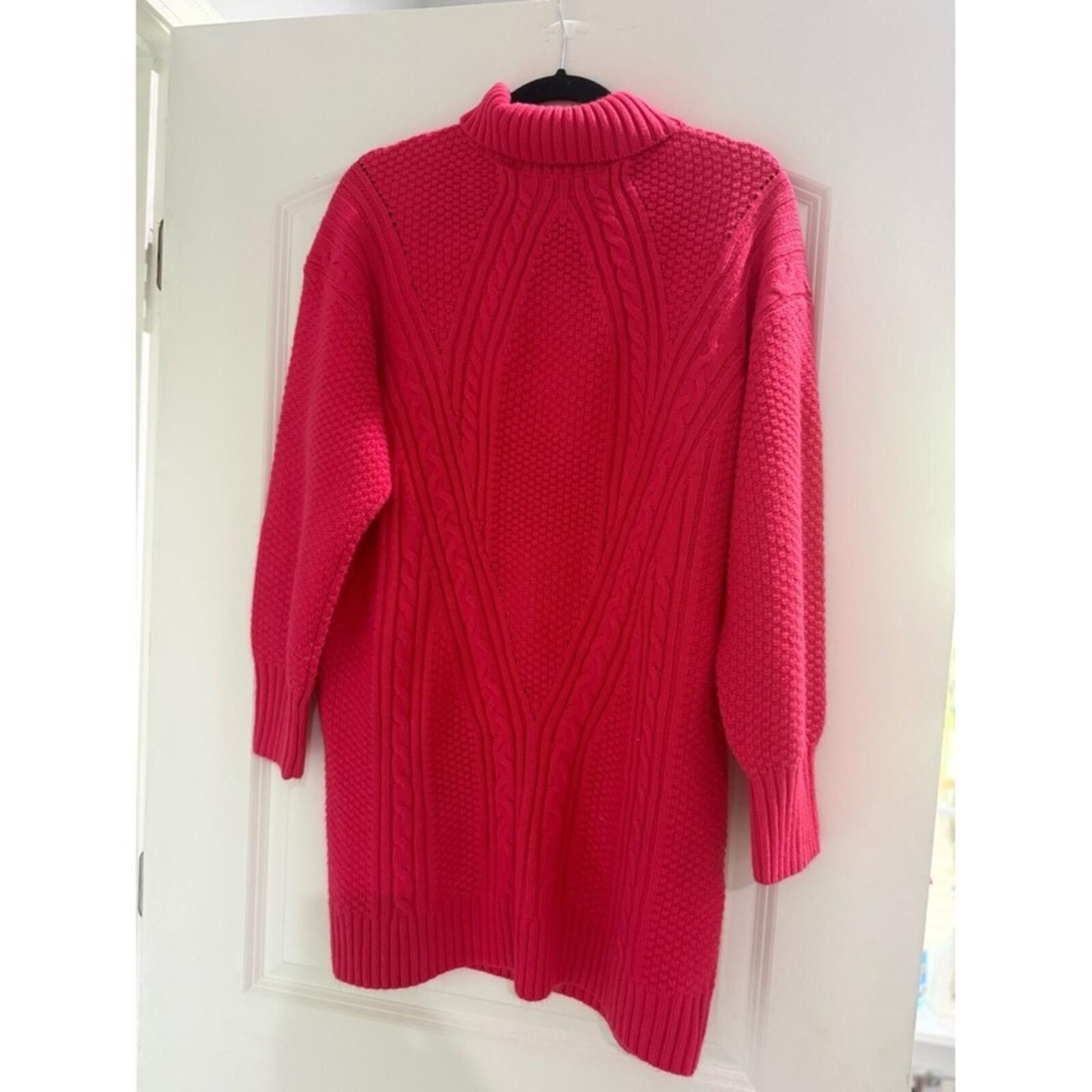 Other Turtleneck Knit Sweater Dress - Hot Pink Size M / US 6-8 / IT 42-44 - 3 Thumbnail
