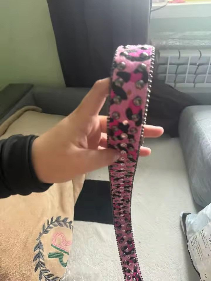 Japanese Brand Y2K Rhinestone PU Leather Belt - 105 cm Size ONE SIZE - 4 Thumbnail