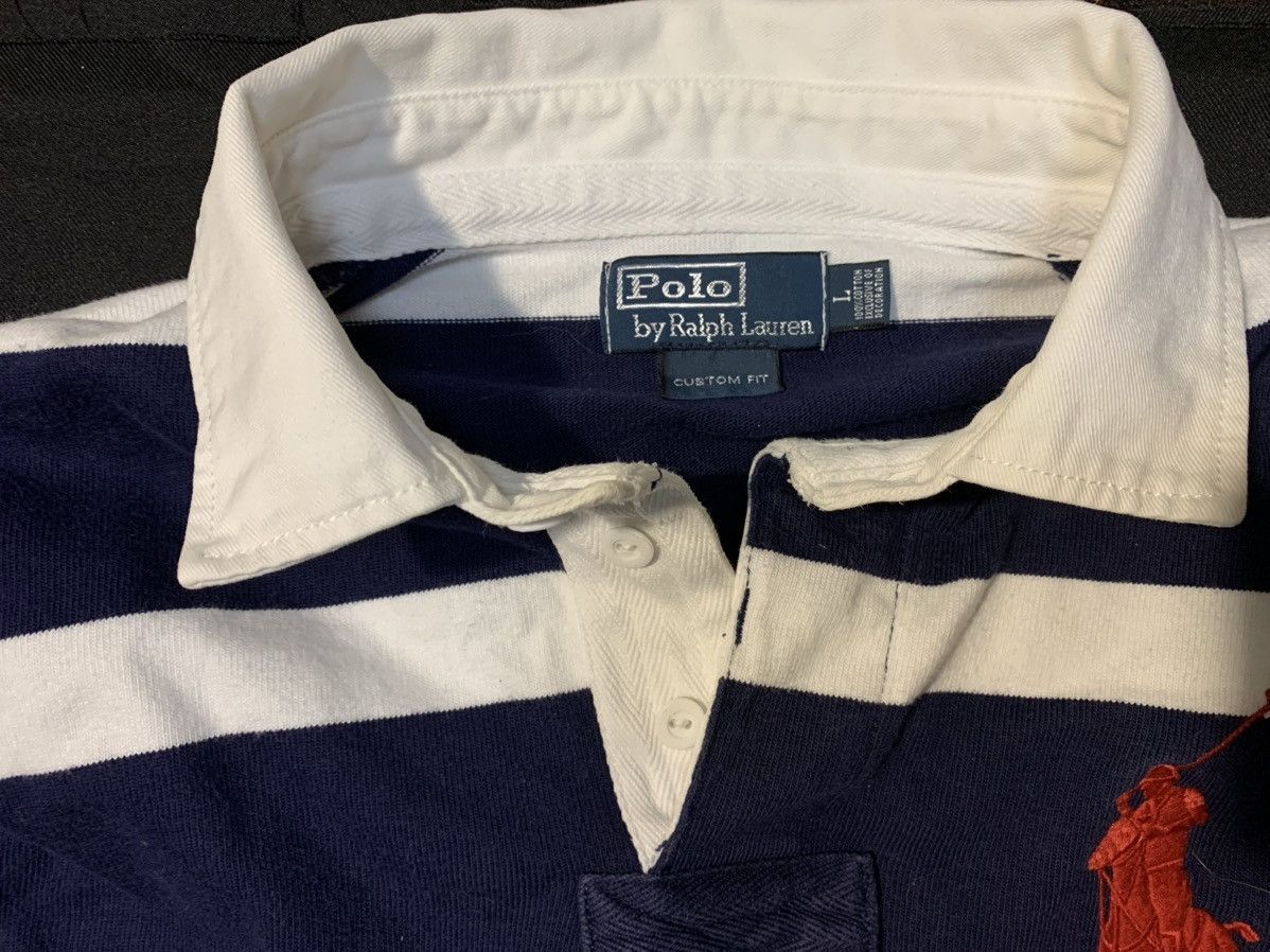 Polo Ralph Lauren × Vintage Vintage Polo Ralph Lauren Rugby Striped Size L Chief Keef Size US L / EU 52-54 / 3 - 4 Thumbnail