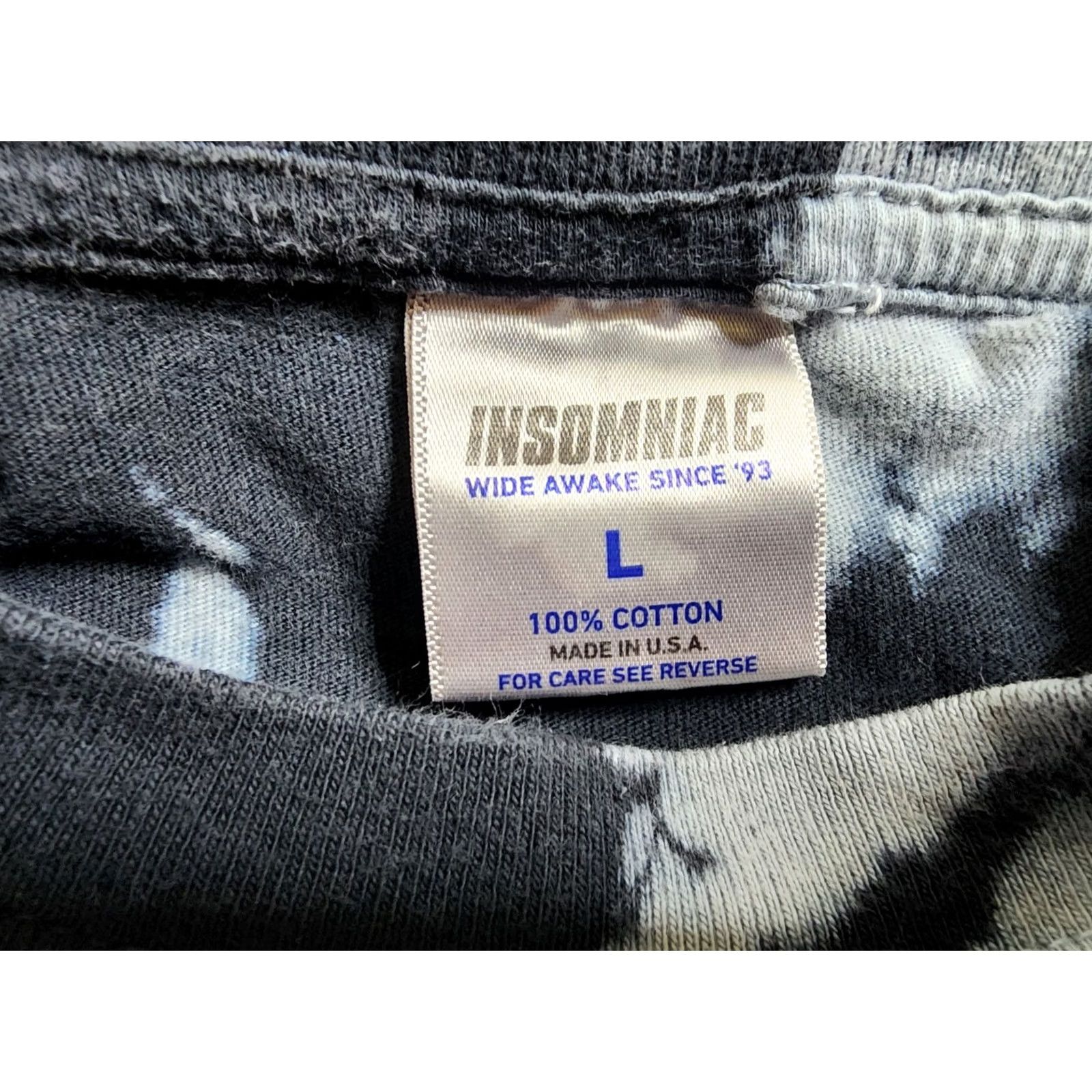 Vintage VINTAGE Insomniac T-Shirt Mens L Black Crew Neck Short Sleeve EDM Rave Music Limited Edition Size US L / EU 52-54 / 3 - 5 Thumbnail